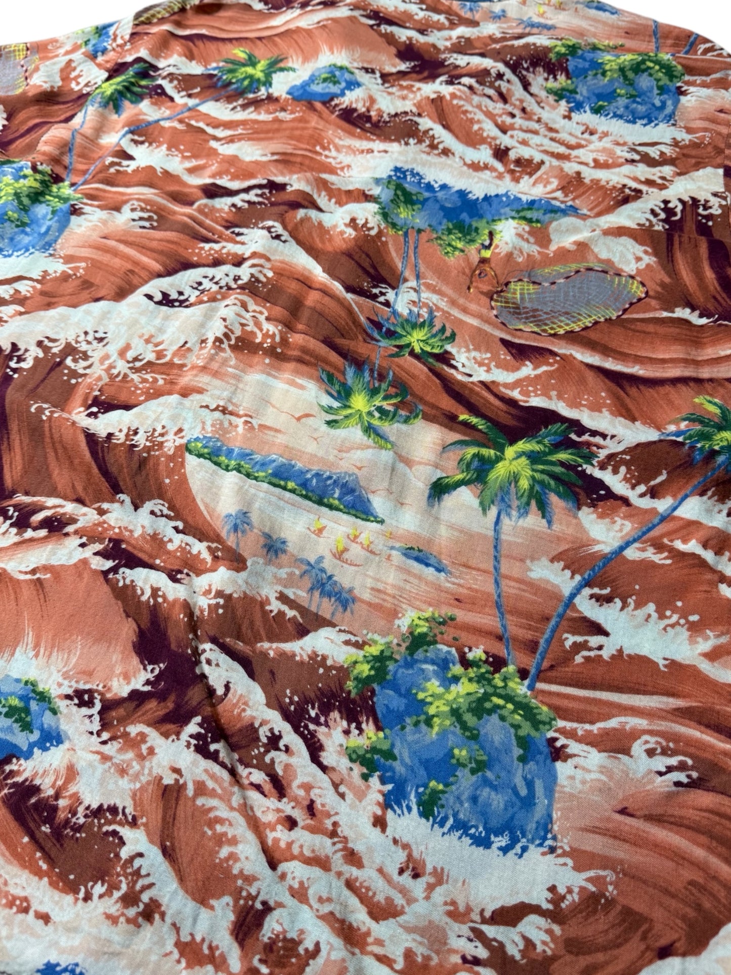 Vintage 1980s–90s Mark Raysten Rayon Hawaiian Aloha Shirt Malihini