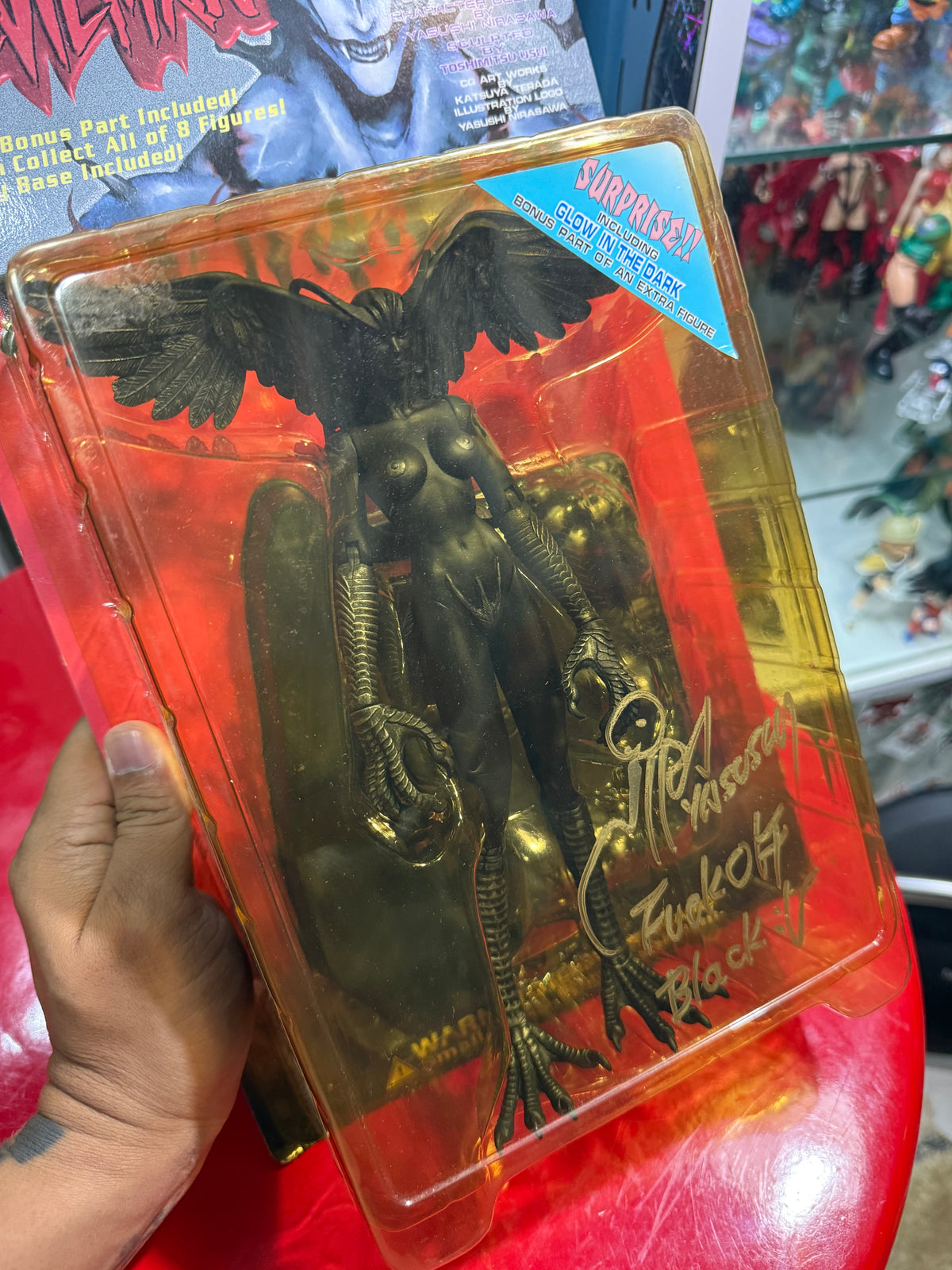 Vintage Devilman Silene Fewture Action Figure Signed Yasushi Nirasawa Autograph