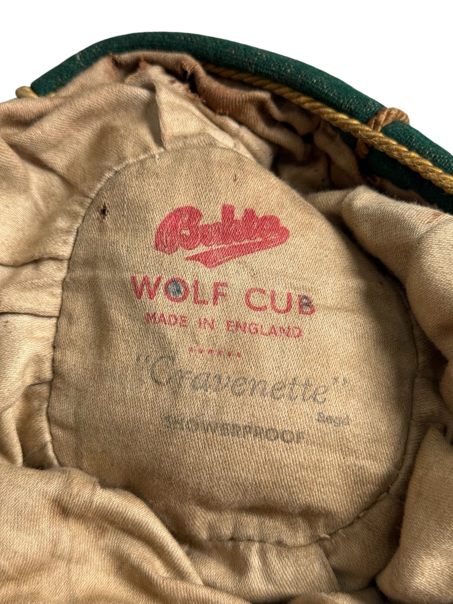 Vintage 1950s–60s Bukta Wolf Cub Boy Scout Wool Cap Youth Size