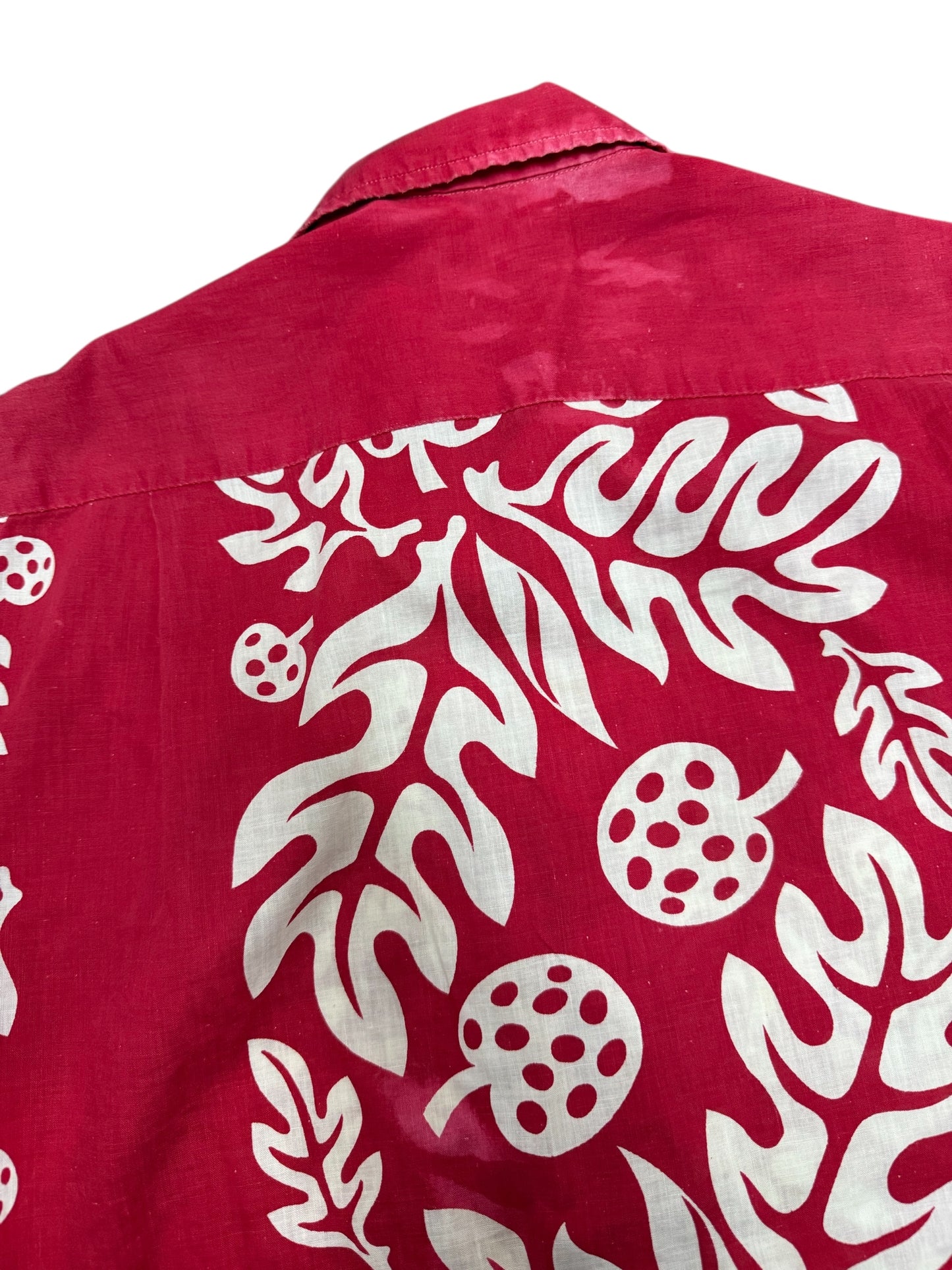 Vintage 1950s Penneys Towncraft Hawaiian Red Shirt