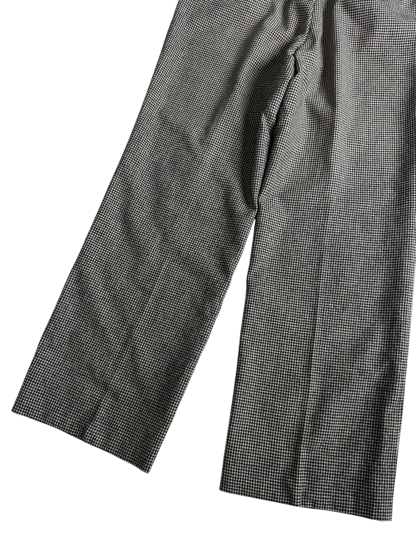 Vintage 1990s Polo Ralph Lauren Houndstooth Pleated Wool Trousers