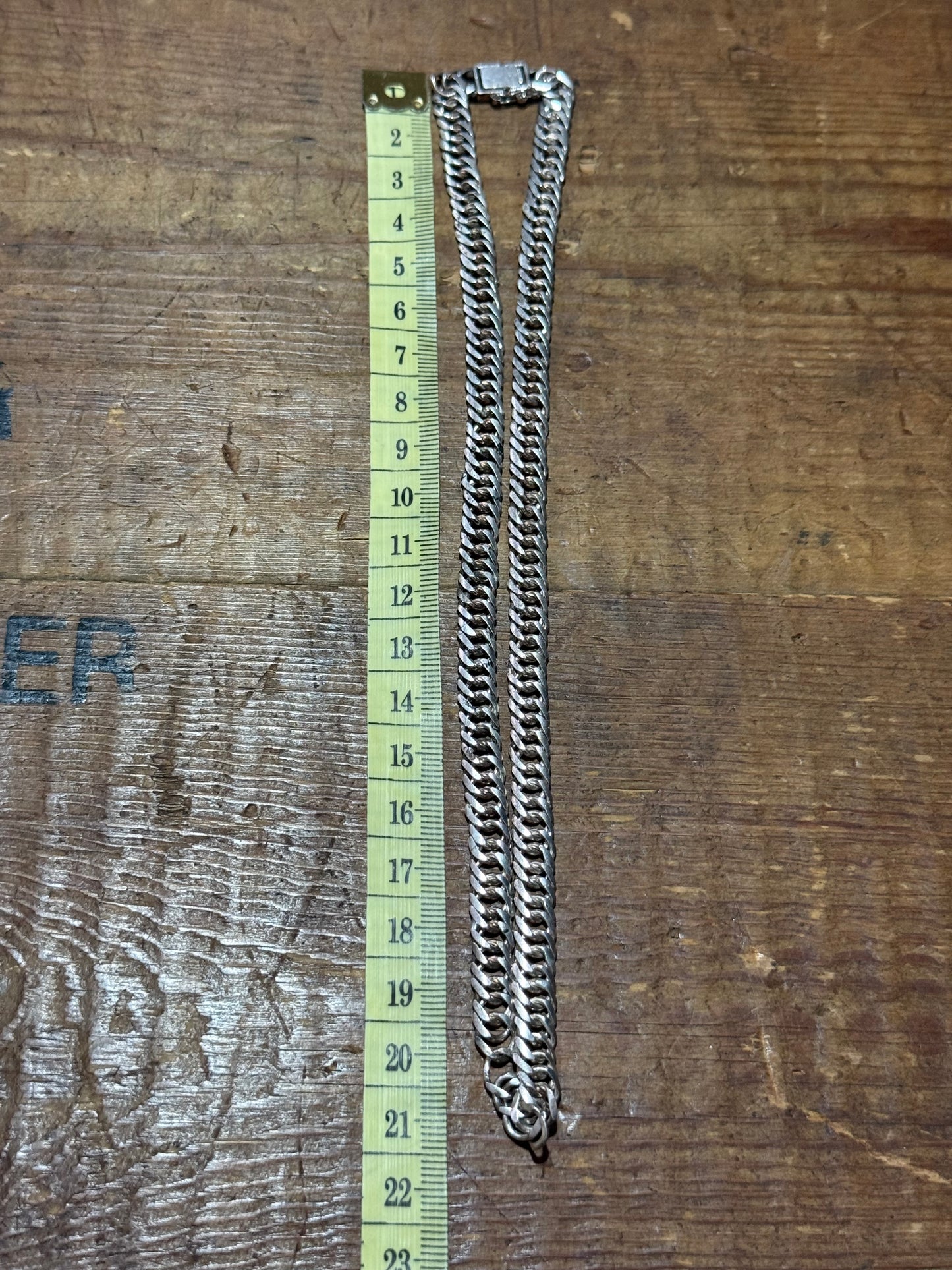 Sterling Silver Double Chain Necklace Box Clasp