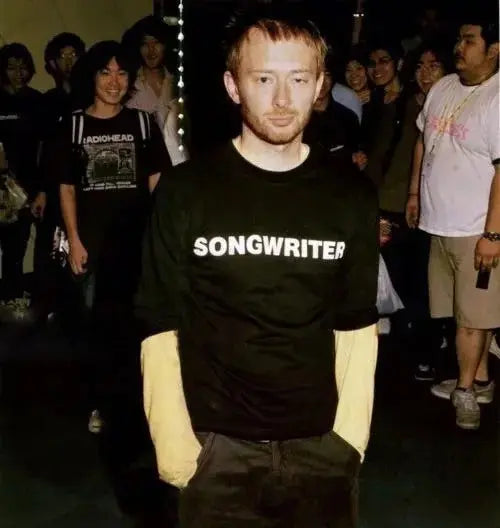 Vintage SONGWRITER Tshirt As Seen Worn By Thom Yorke Radiohead