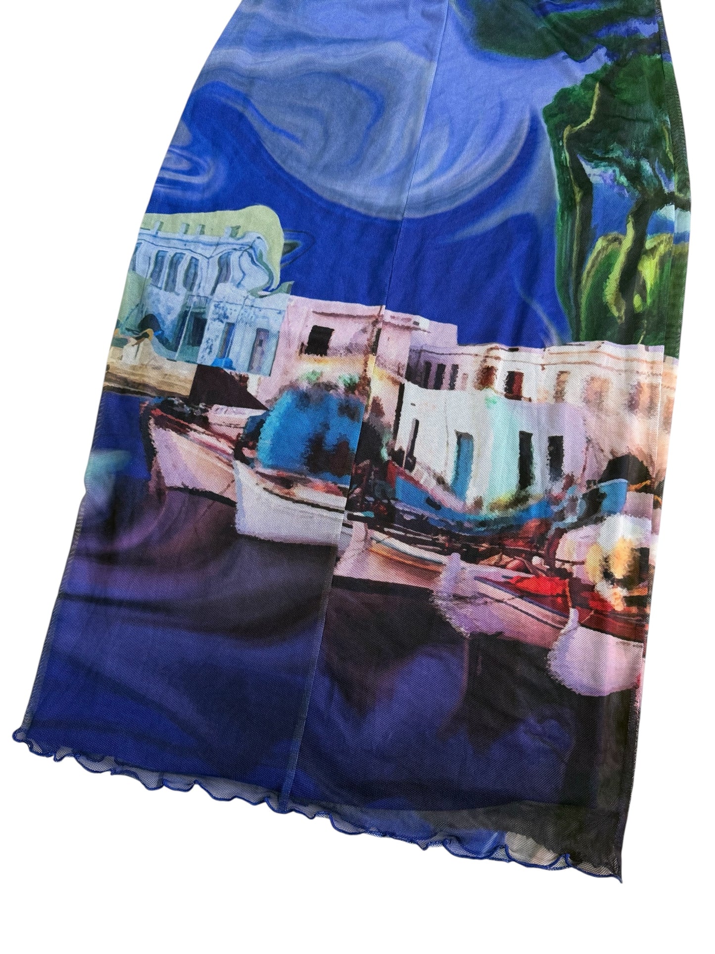 Desigual Christian Lacroix Landscape Midi Mesh Skirt