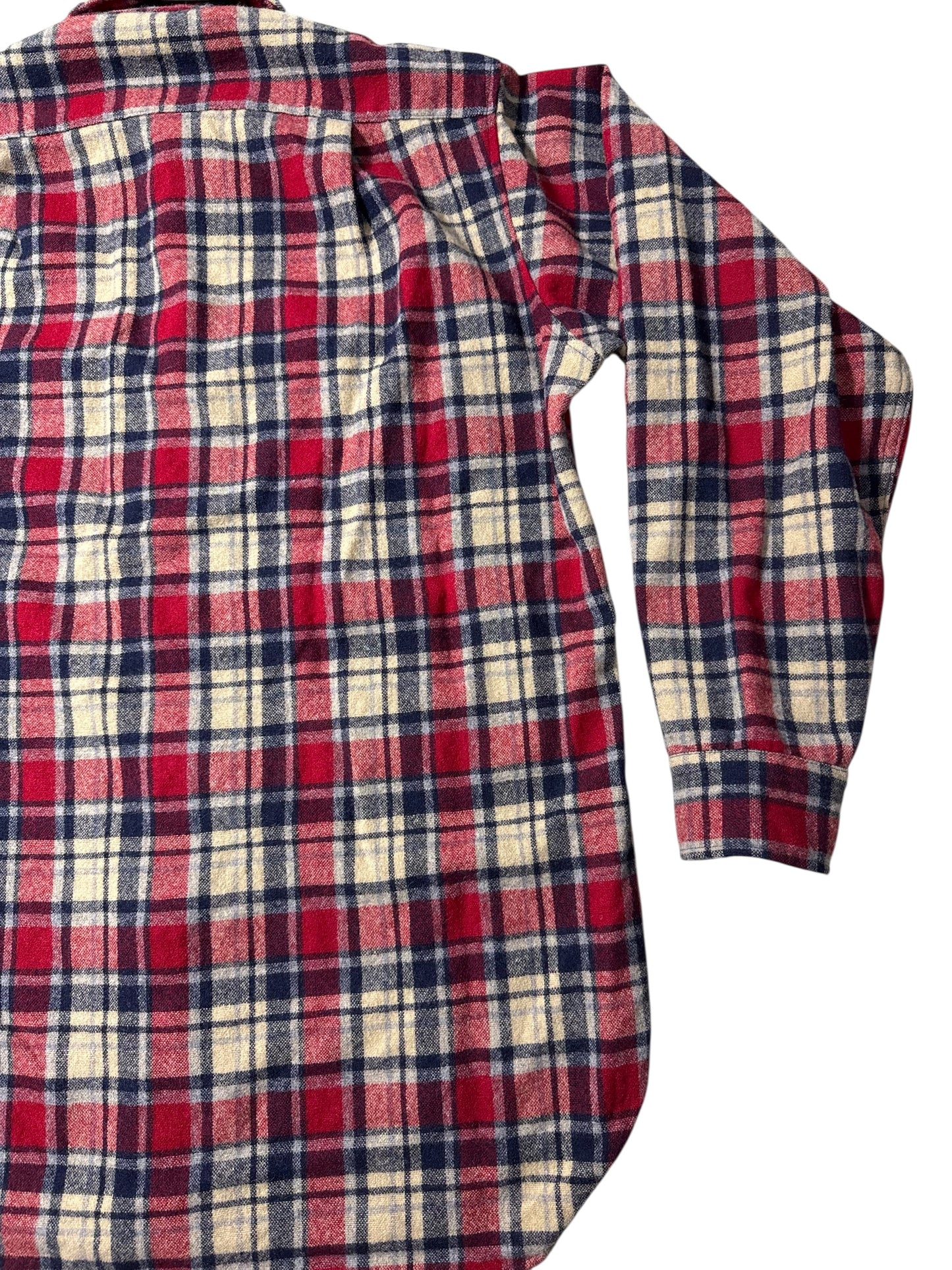 Vintage 1980s Pendleton Plaid Wool Flannel Shirt USA Made