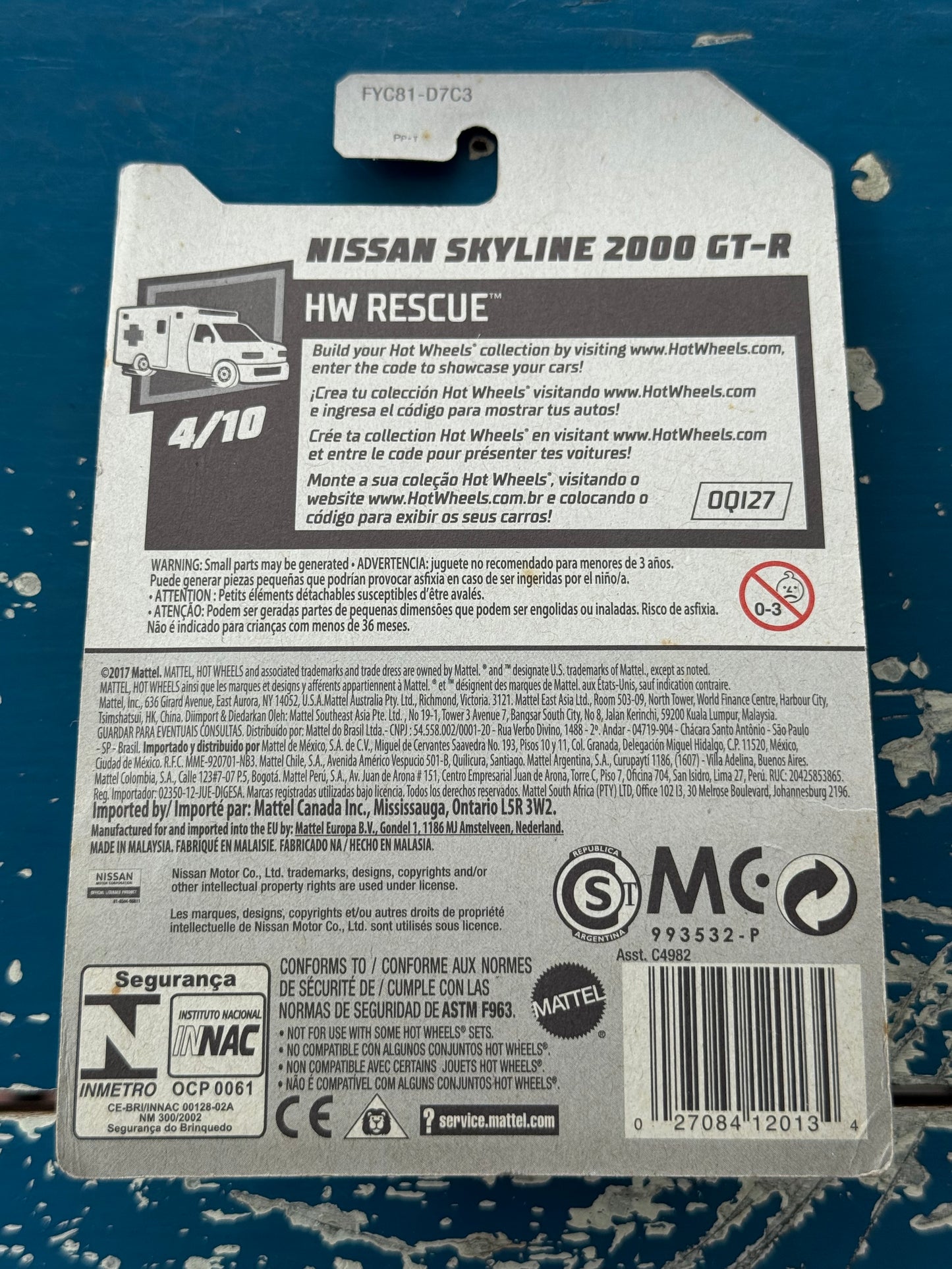 Hot Wheels Nissan Skyline 2000GT-R