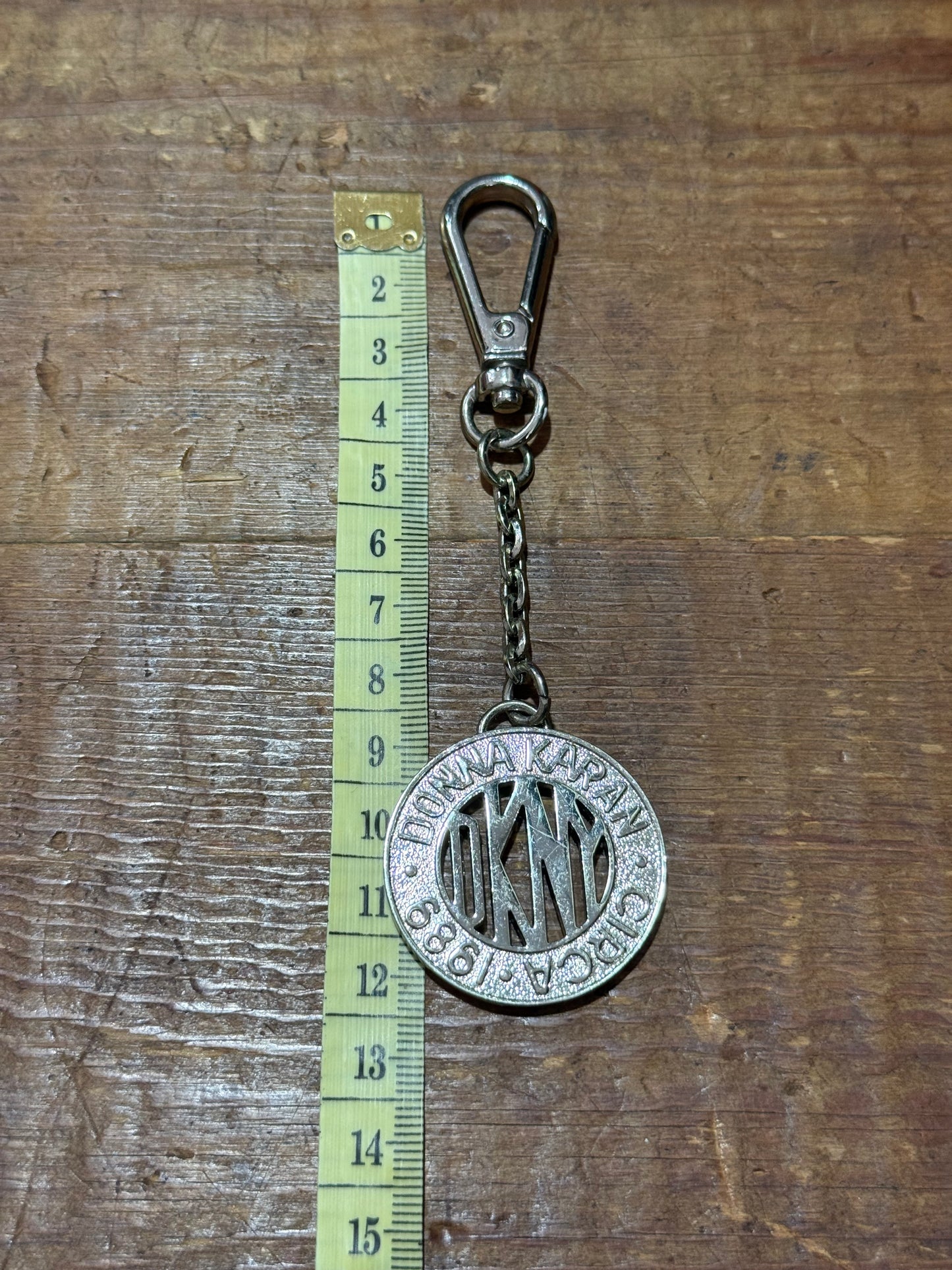 Vintage DKNY Donna Karan Logo Keychain