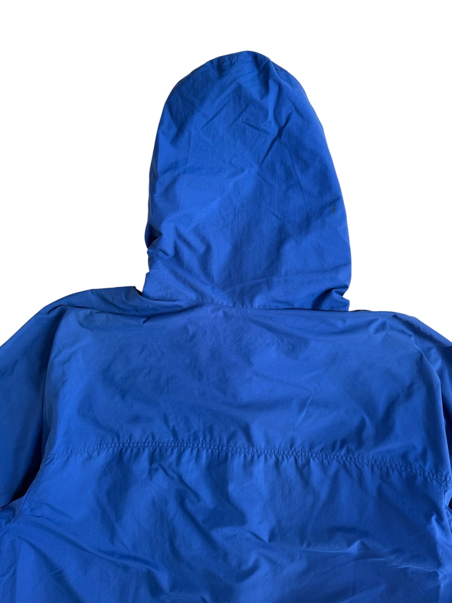 Vintage 1990s Patagonia Hooded Rain Jacket Blue Outdoor Shell Windbreaker