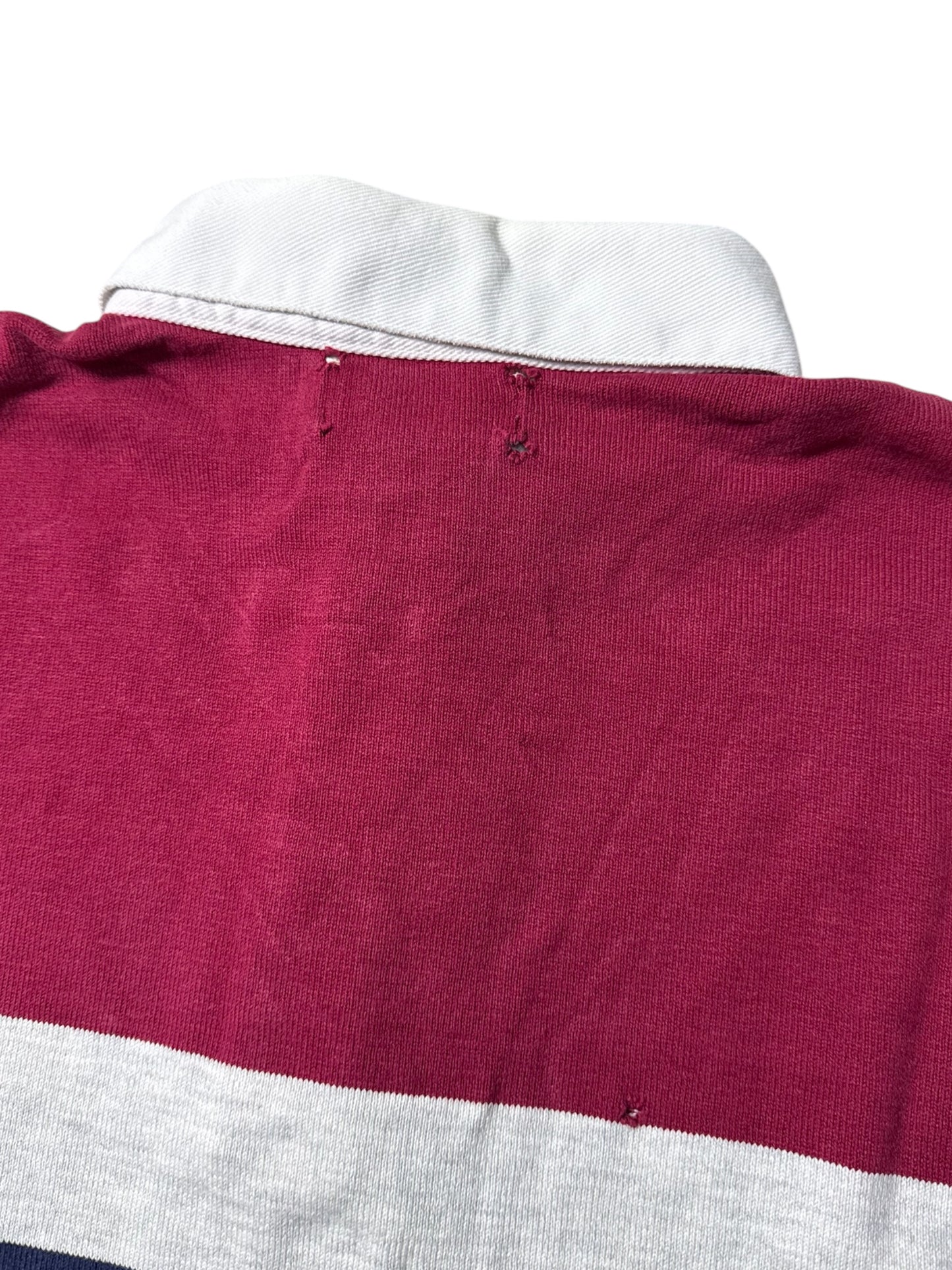 Vintage LL Bean USA Rugby Shirt Long Sleeve Stripe Made in USA