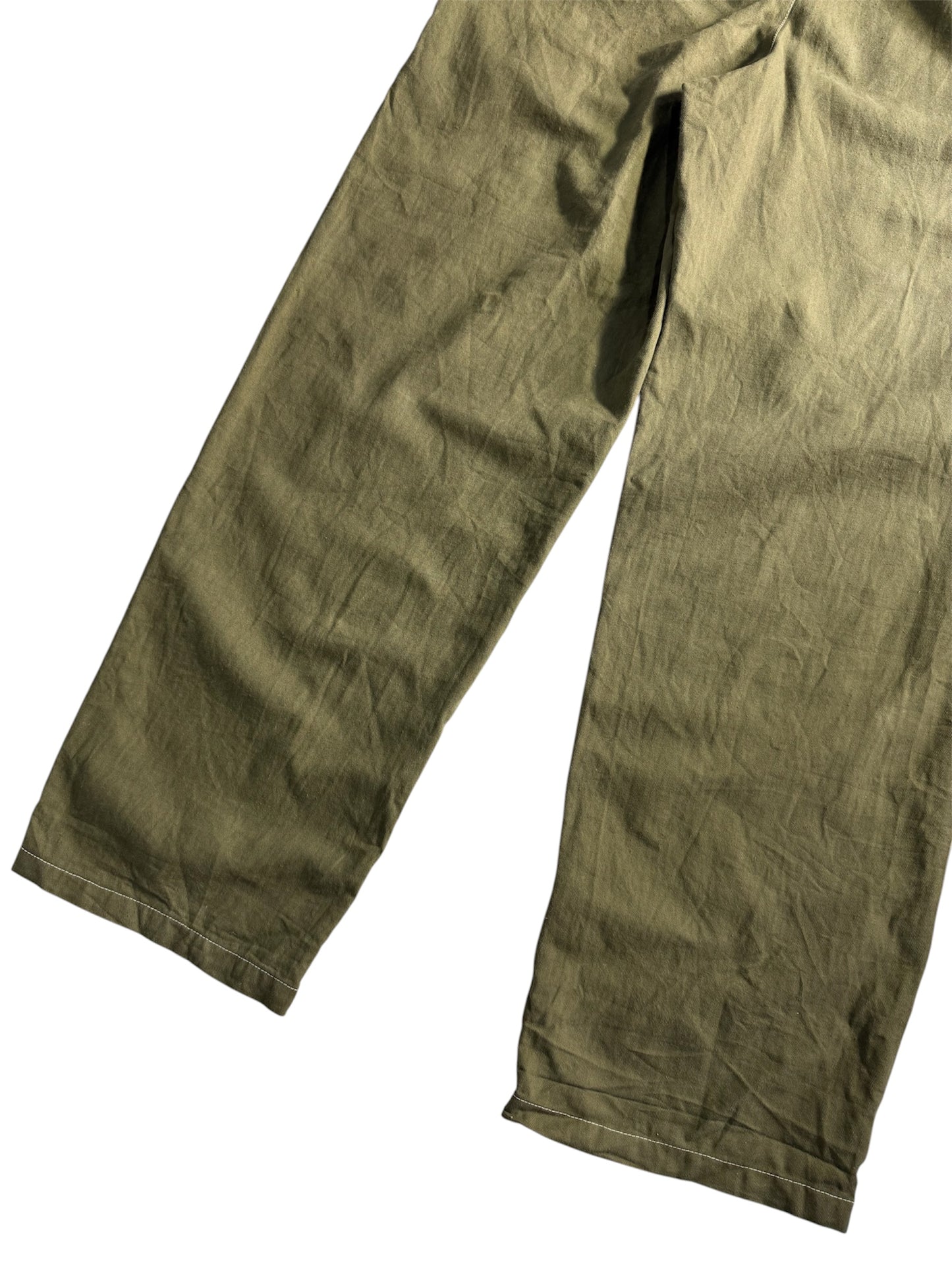 Vintage 1996 Czech HBT Workwear Pants Olive Military Utility Praha