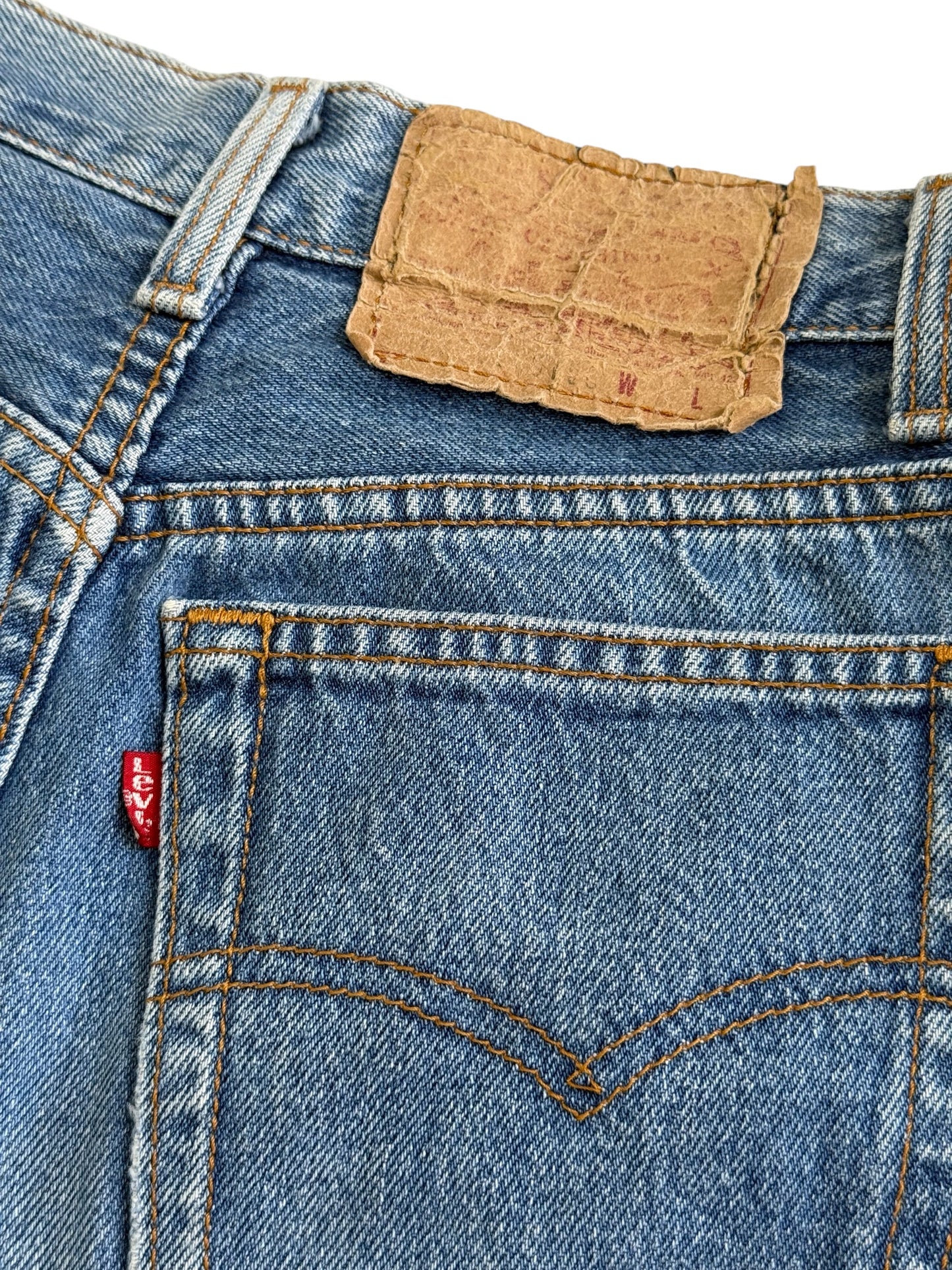 Vintage Levis 501 Cut Off Denim Jeans Made In Usa
