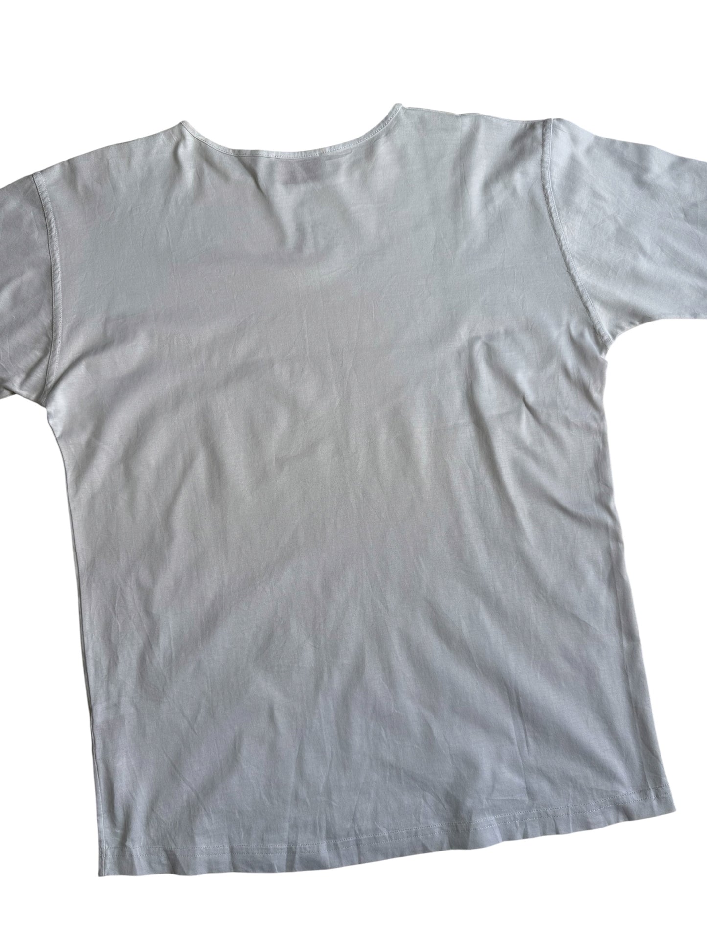 Vintage Aigner Sport White Rhinestone Logo Tshirt Made in Italy