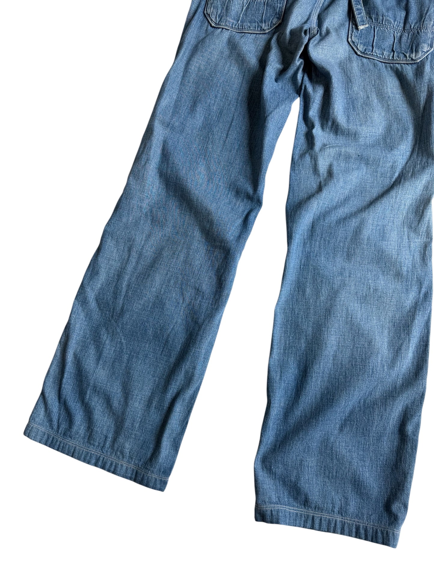 Johnbull Japan Light Wash Utility Denim Pants Workwear Carpenter Jeans