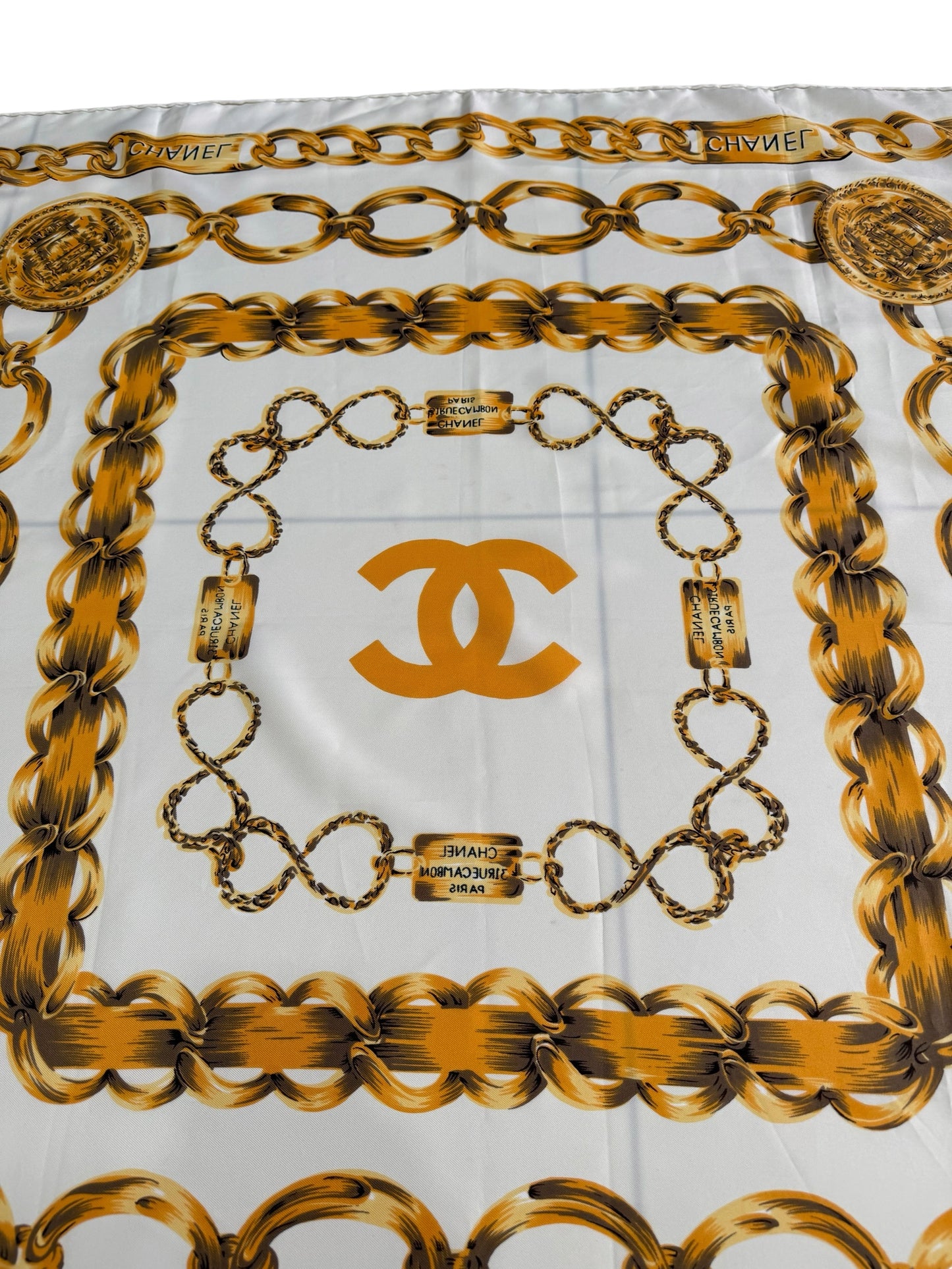 Vintage Chanel Chain Motif Scarf
