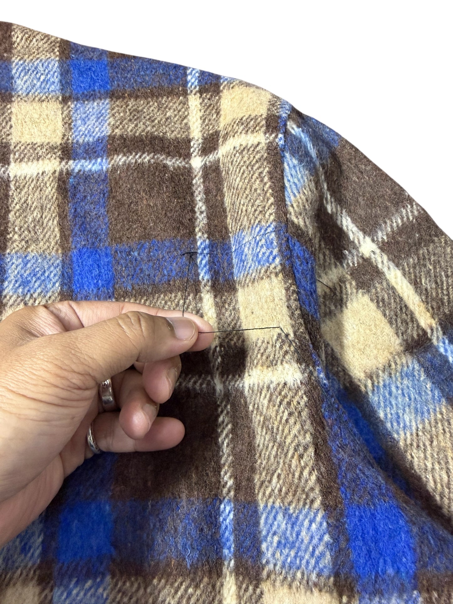 Vintage 1950s-60s Sears Kings Road Wool Plaid Jacket USA Made