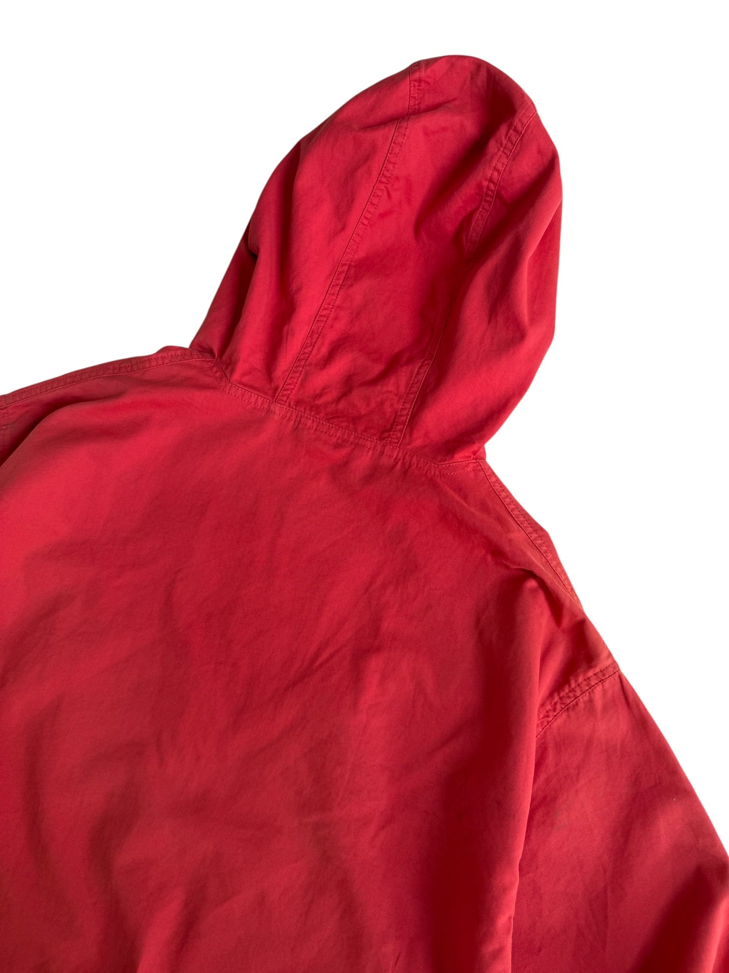 Vintage Red Cotton Anorak Pullover Jacket Made in EEC