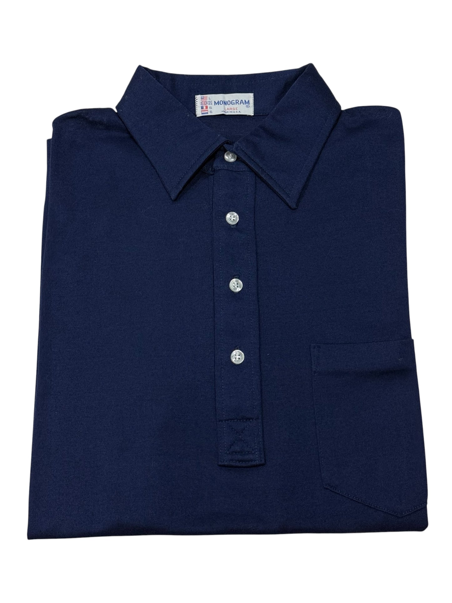 Vintage Monogram Polo Pocket Tee Made In Usa