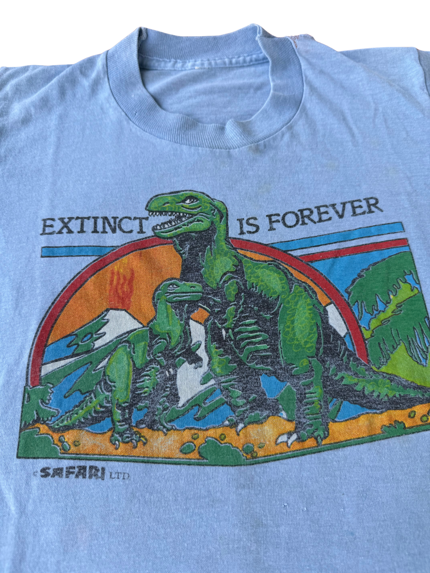 Vintage 1980s Safari Ltd “Extinct Is Forever” Kids T-Shirt