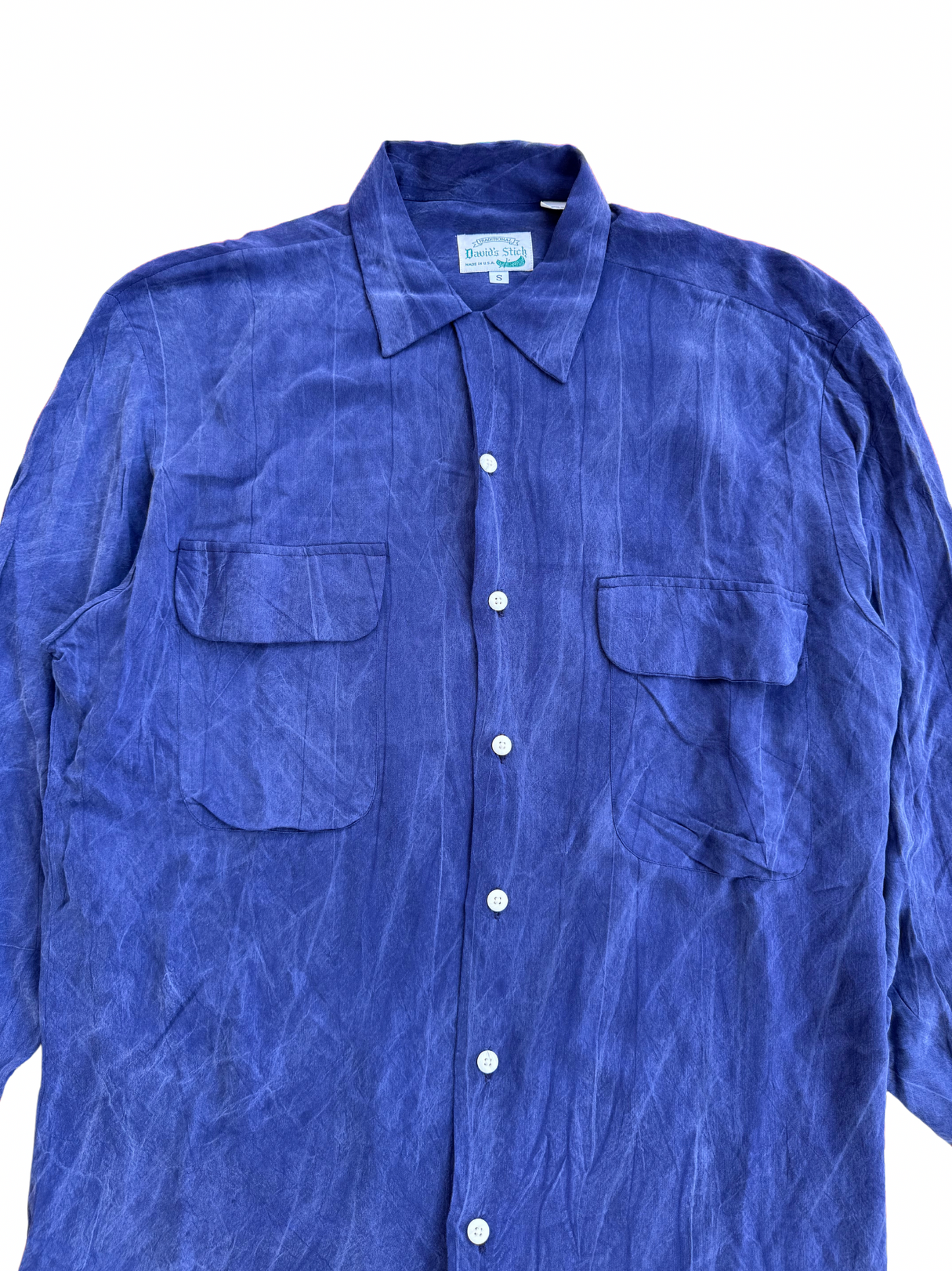 Vintage 1980s David’s Stitch Rayon Western Shirt