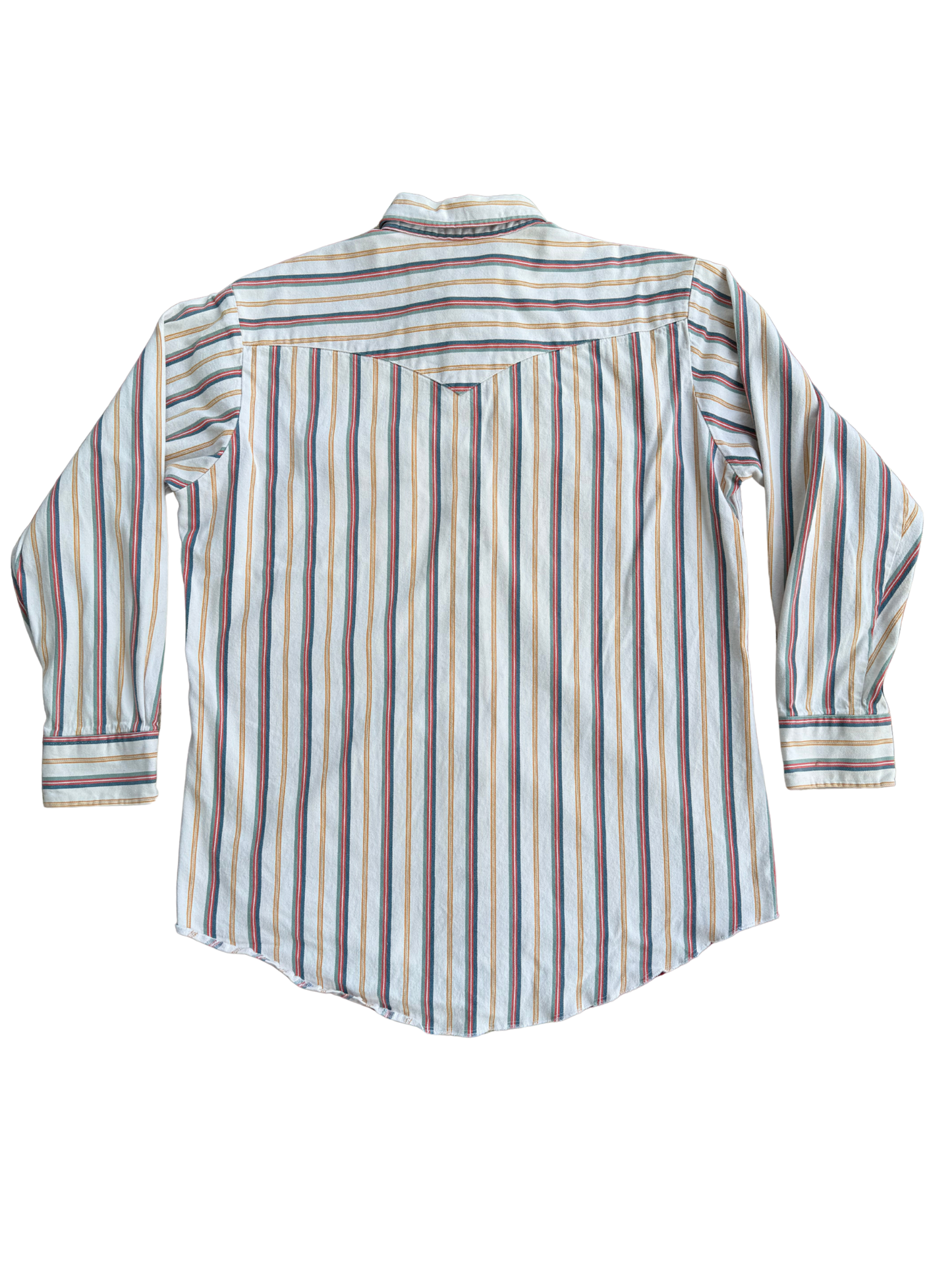 Vintage 1970s Saddle King Western Striped Cotton Shirt