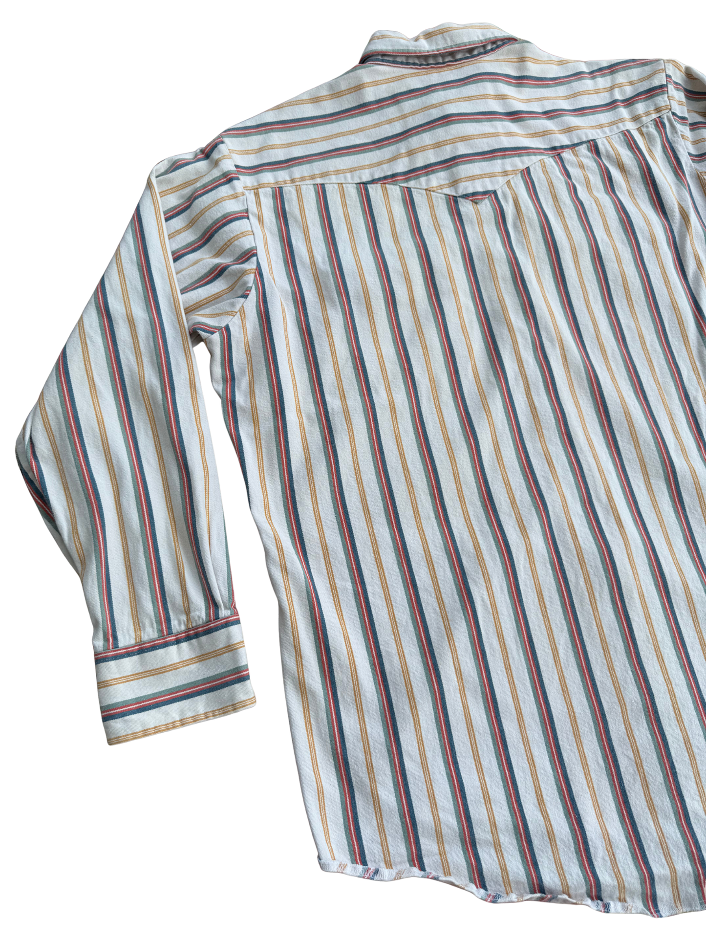 Vintage 1970s Saddle King Western Striped Cotton Shirt