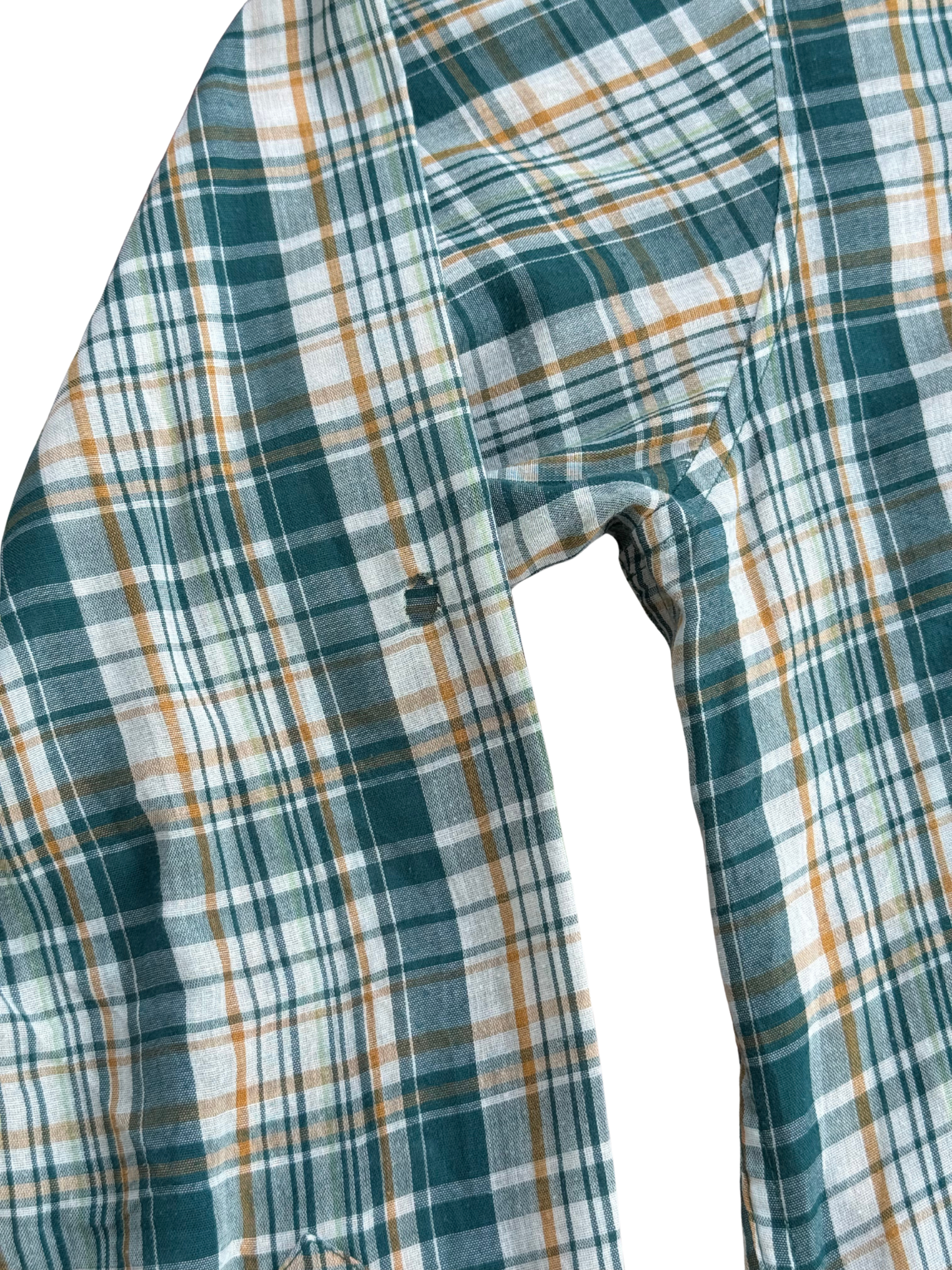 Vintage Wrangler “Permanent Press” Plaid Western Shirt