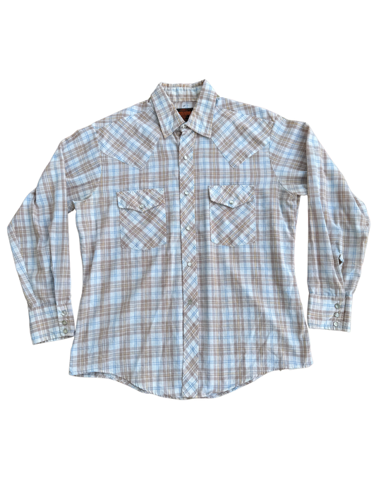 Vintage 1970s Stir-Ups Western Model Snap Shirt