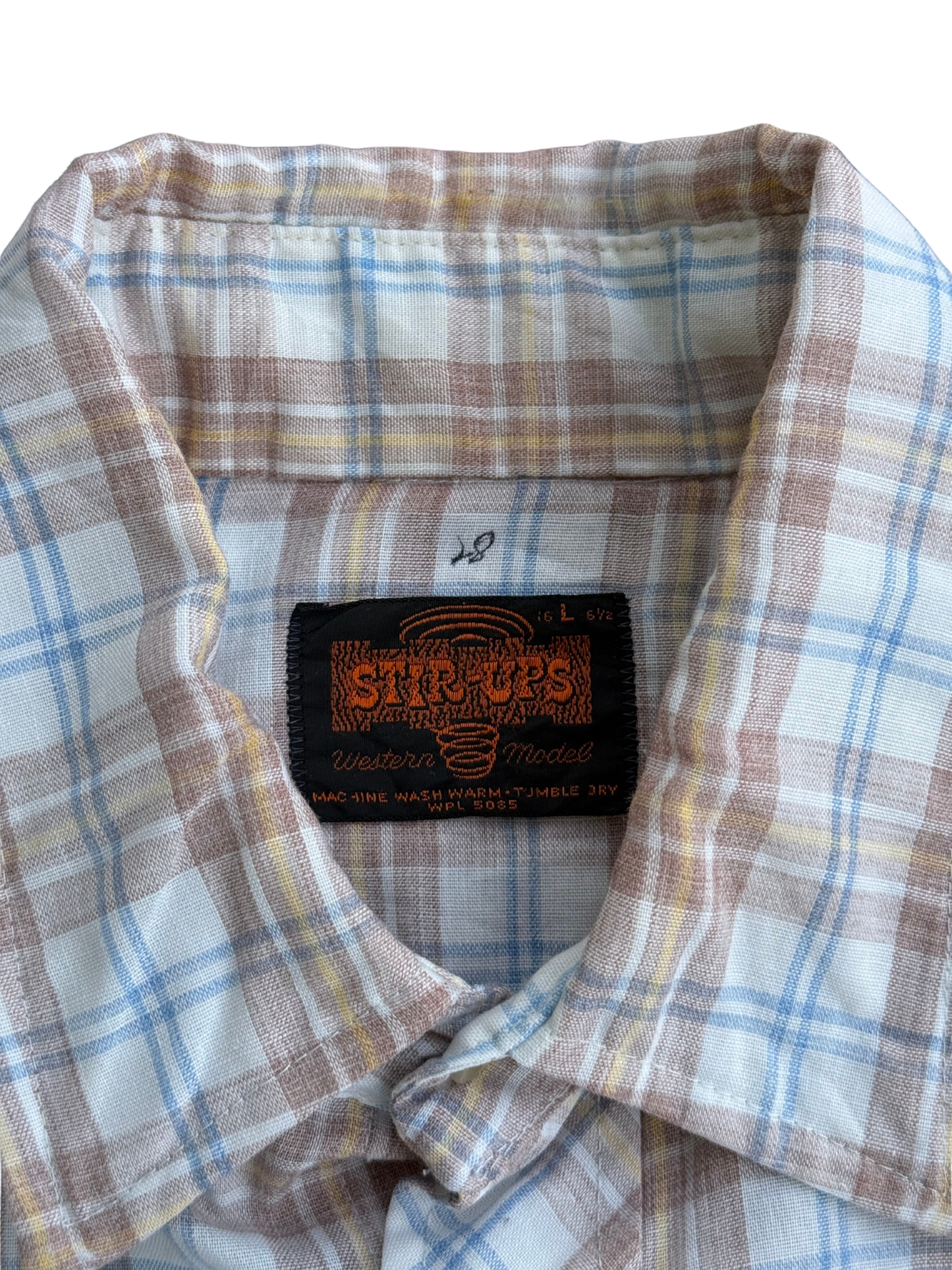 Vintage 1970s Stir-Ups Western Model Snap Shirt