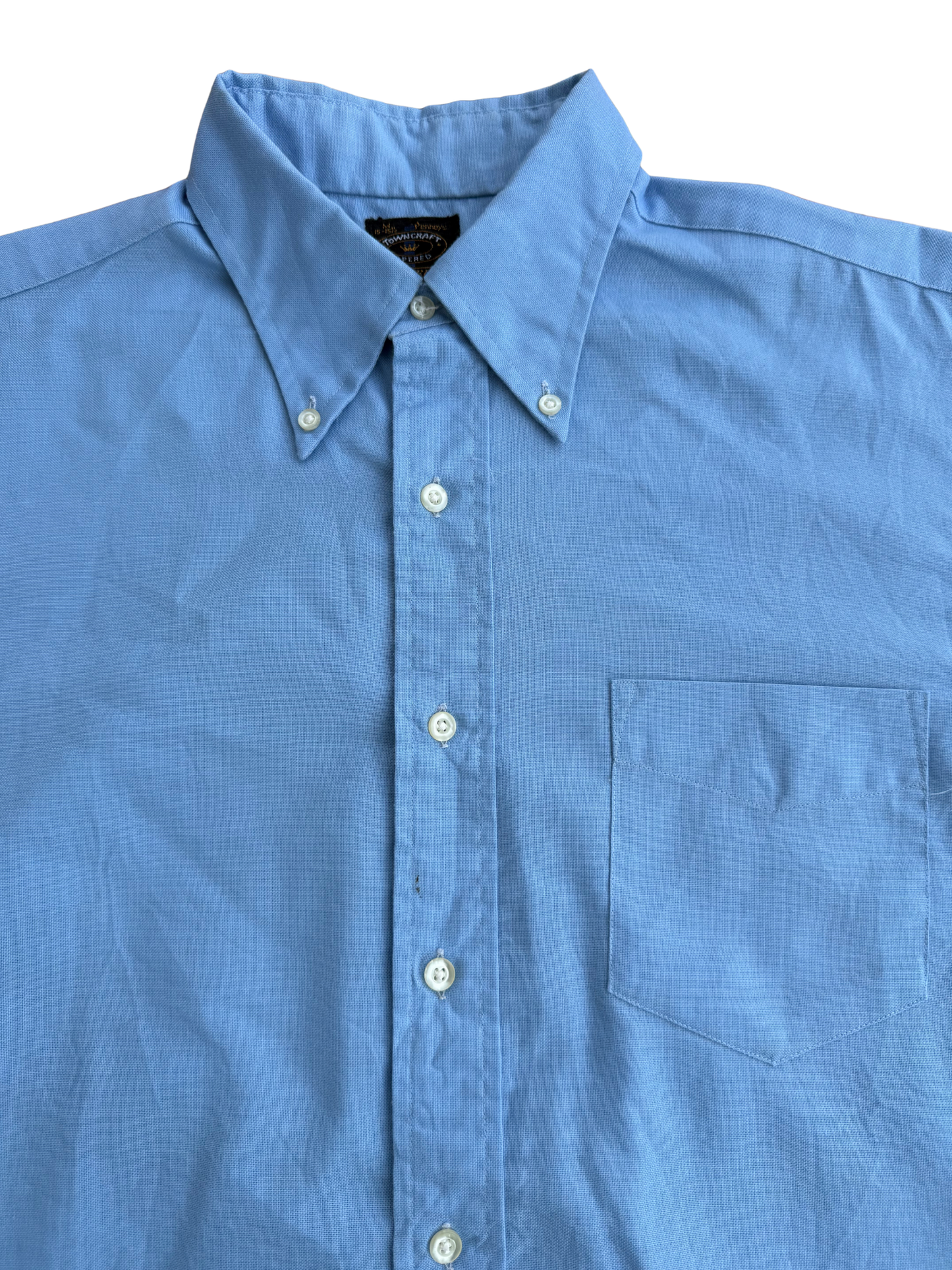 Vintage 1960s Towncraft “Penn-Prest” Short Sleeve Button-Down Shirt