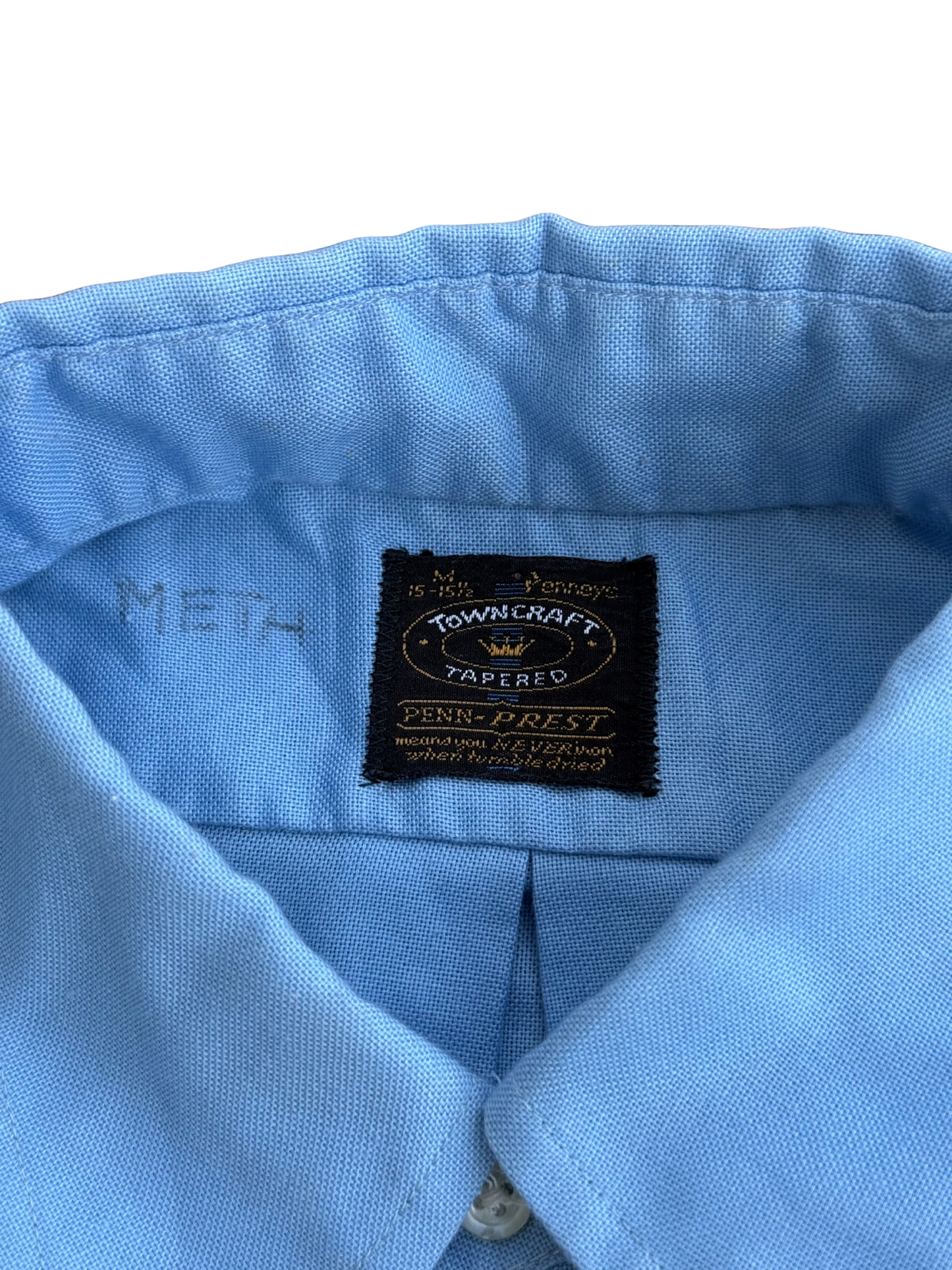 Vintage 1960s Towncraft “Penn-Prest” Short Sleeve Button-Down Shirt