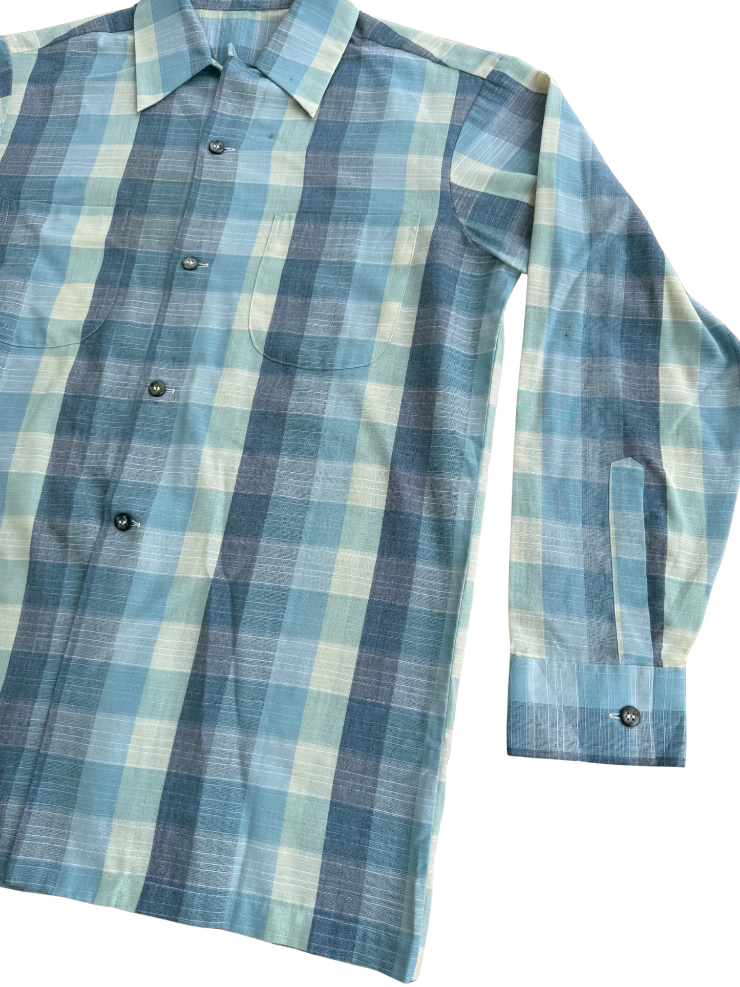 Vintage 1950s Manhattan Breeze-Weave Rayon Blend Shirt