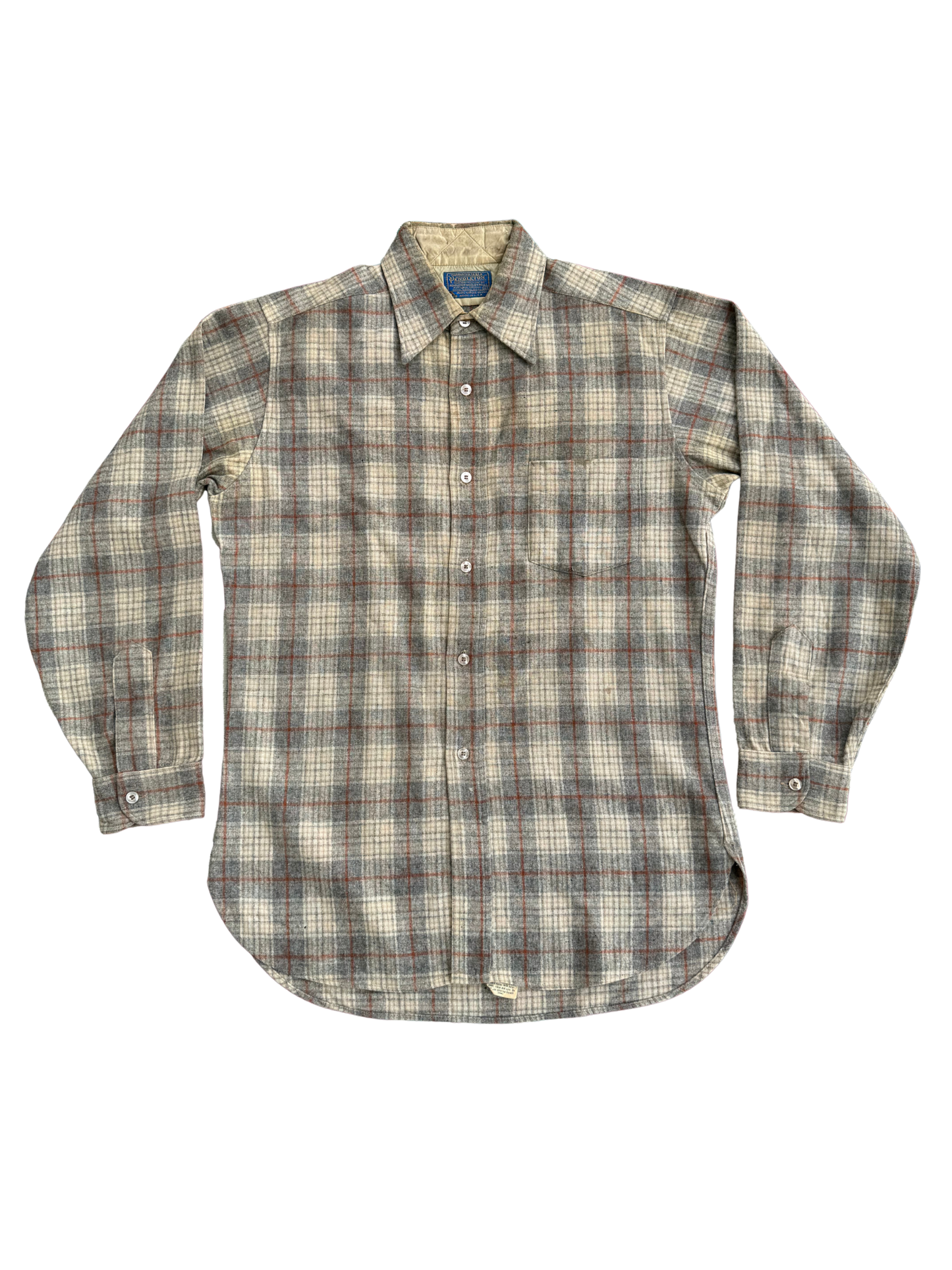 Vintage 1960s Pendleton “Grey Rust Check” Board Shirt