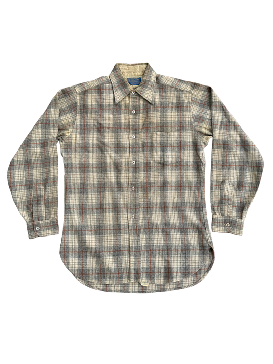 Vintage 1960s Pendleton “Grey Rust Check” Board Shirt