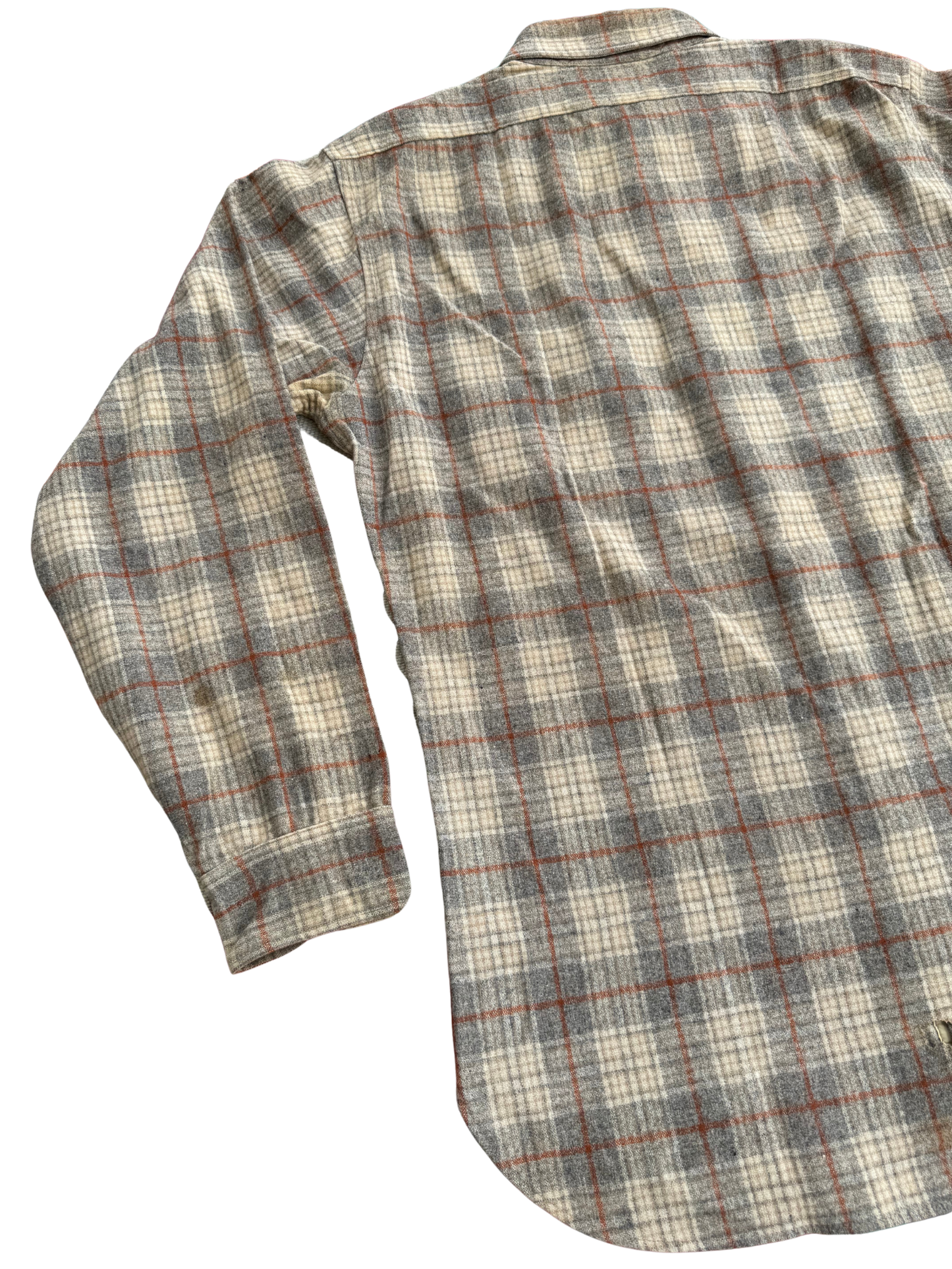 Vintage 1960s Pendleton “Grey Rust Check” Board Shirt