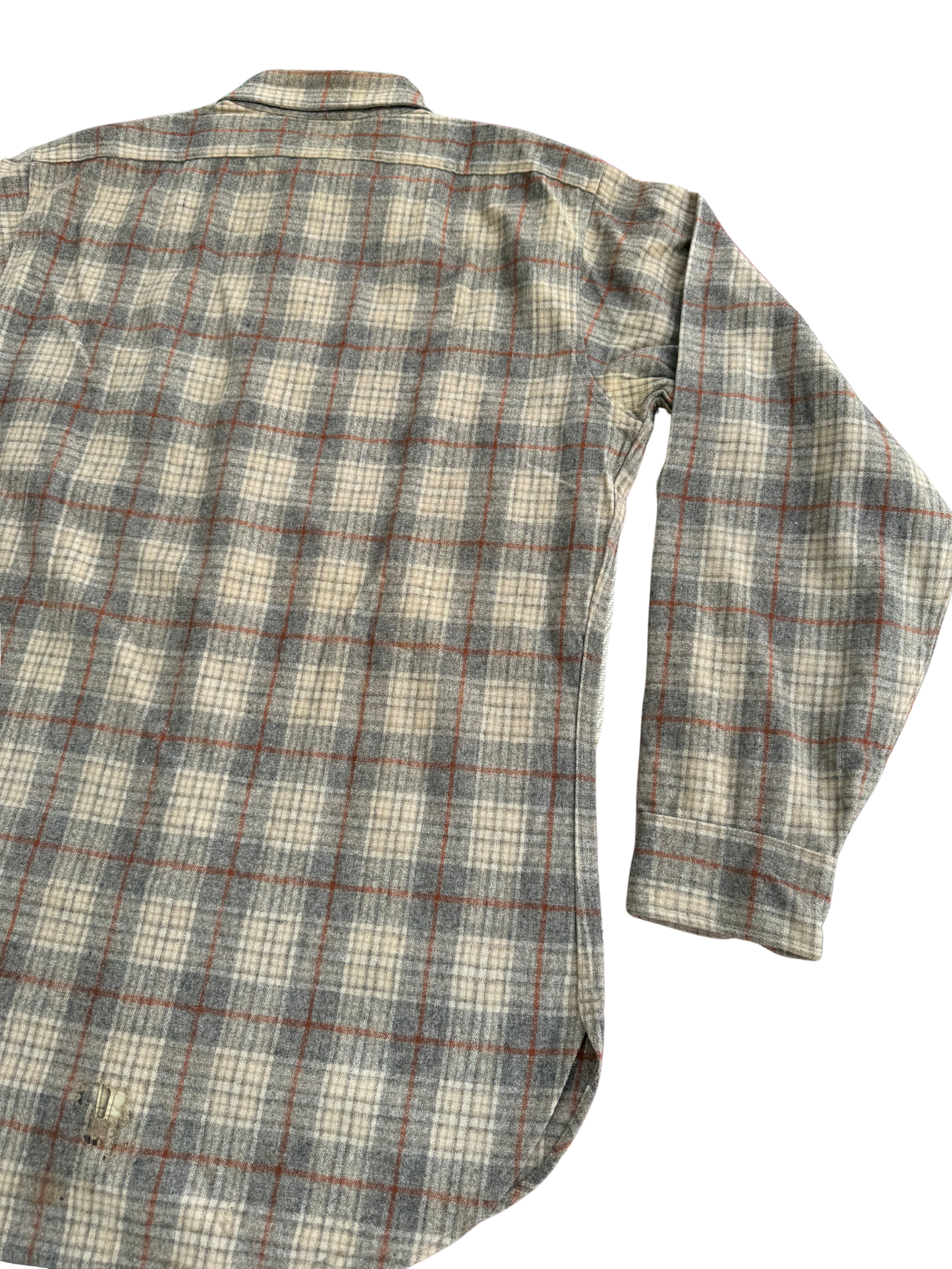 Vintage 1960s Pendleton “Grey Rust Check” Board Shirt
