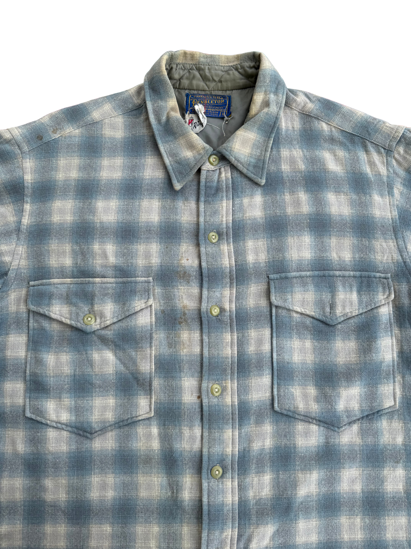 Vintage 1950s Pendleton x Ring & Brewer “Sky Check” Board Shirt