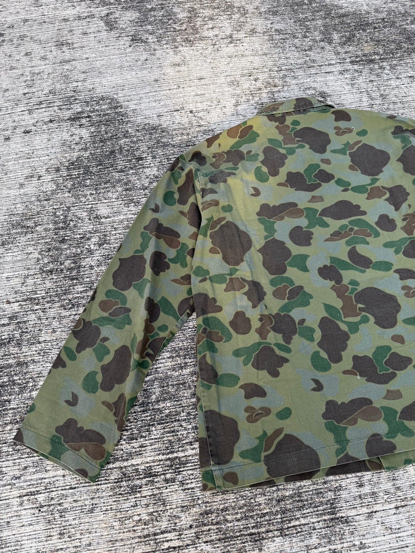 Vintage 1950s–60s Union Made ILGWU Frogskin Camo Hunting Jacket – USA Made