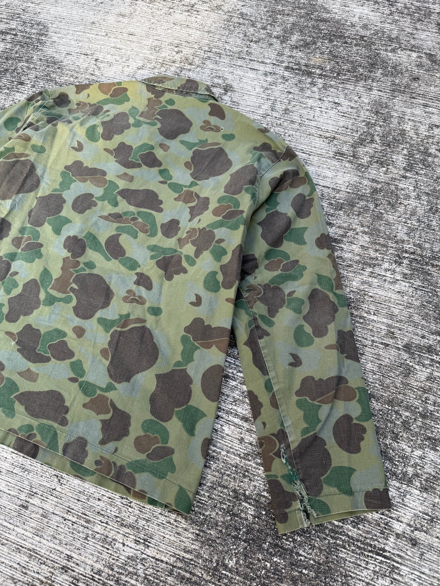 Vintage 1950s–60s Union Made ILGWU Frogskin Camo Hunting Jacket – USA Made