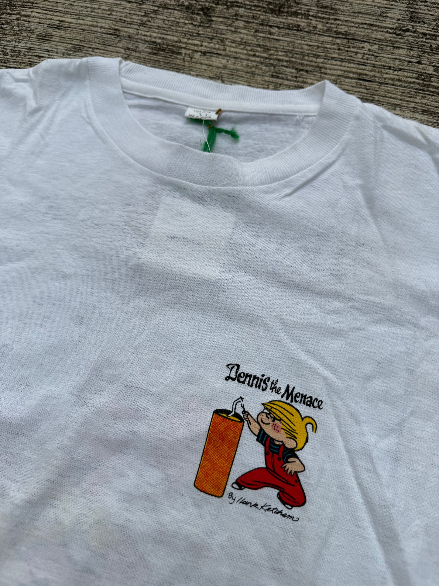Vintage 1990s Dennis the Menace Cartoon T-Shirt – Hank Ketcham Comic Tee – Double Sided