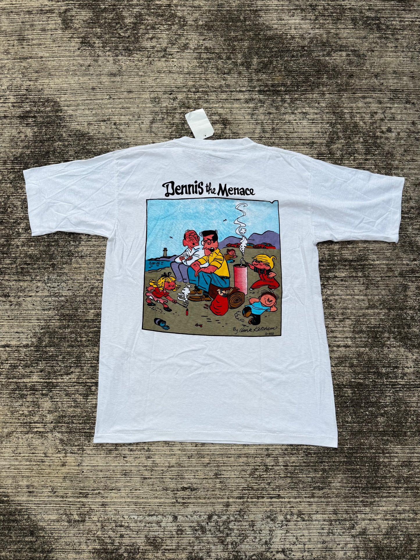 Vintage 1990s Dennis the Menace Cartoon T-Shirt – Hank Ketcham Comic Tee – Double Sided