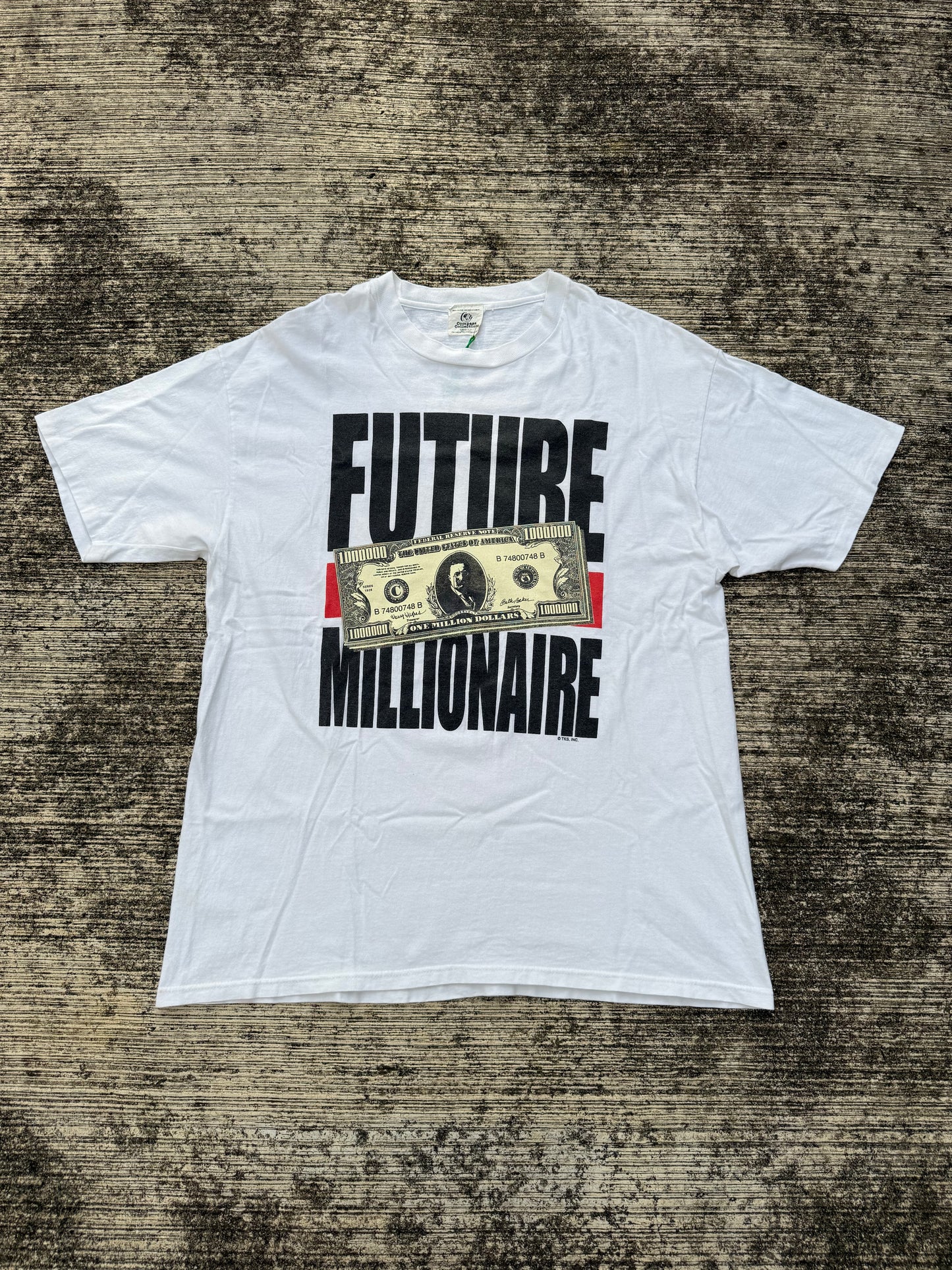 Vintage 1990s “Future Millionaire” Graphic T-Shirt Made In USA