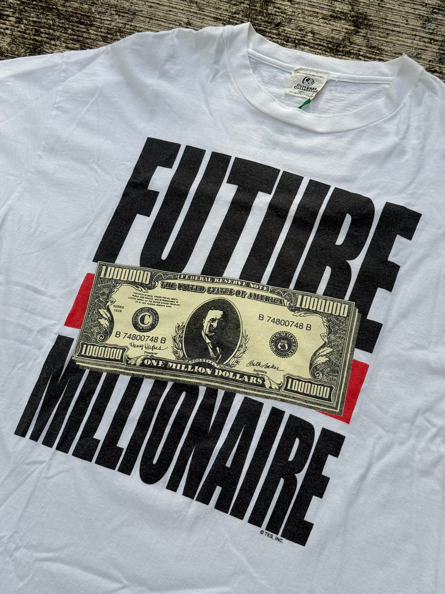 Vintage 1990s “Future Millionaire” Graphic T-Shirt Made In USA