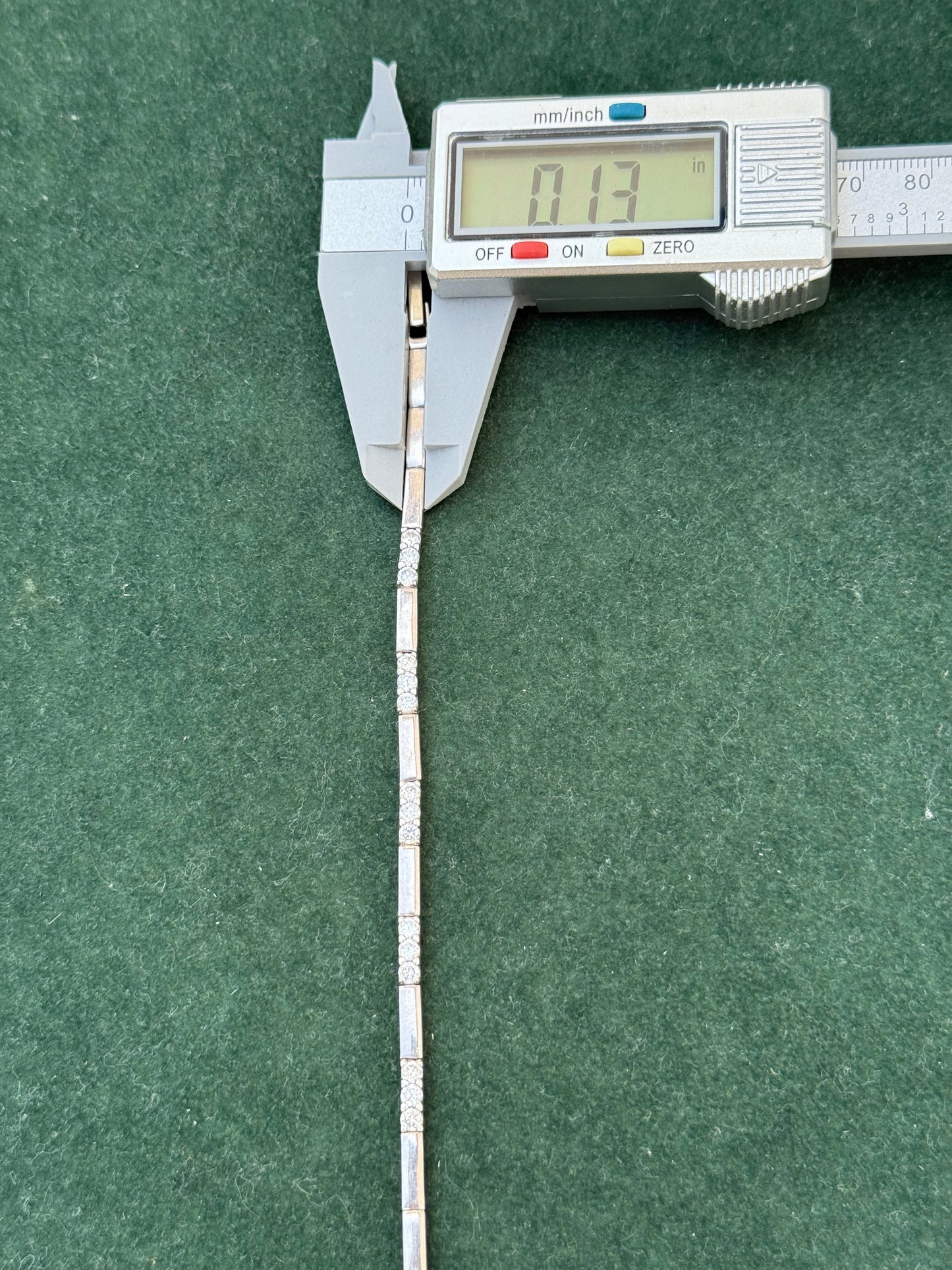 Vintage Silver Misty Rhinestone Link Bracelet