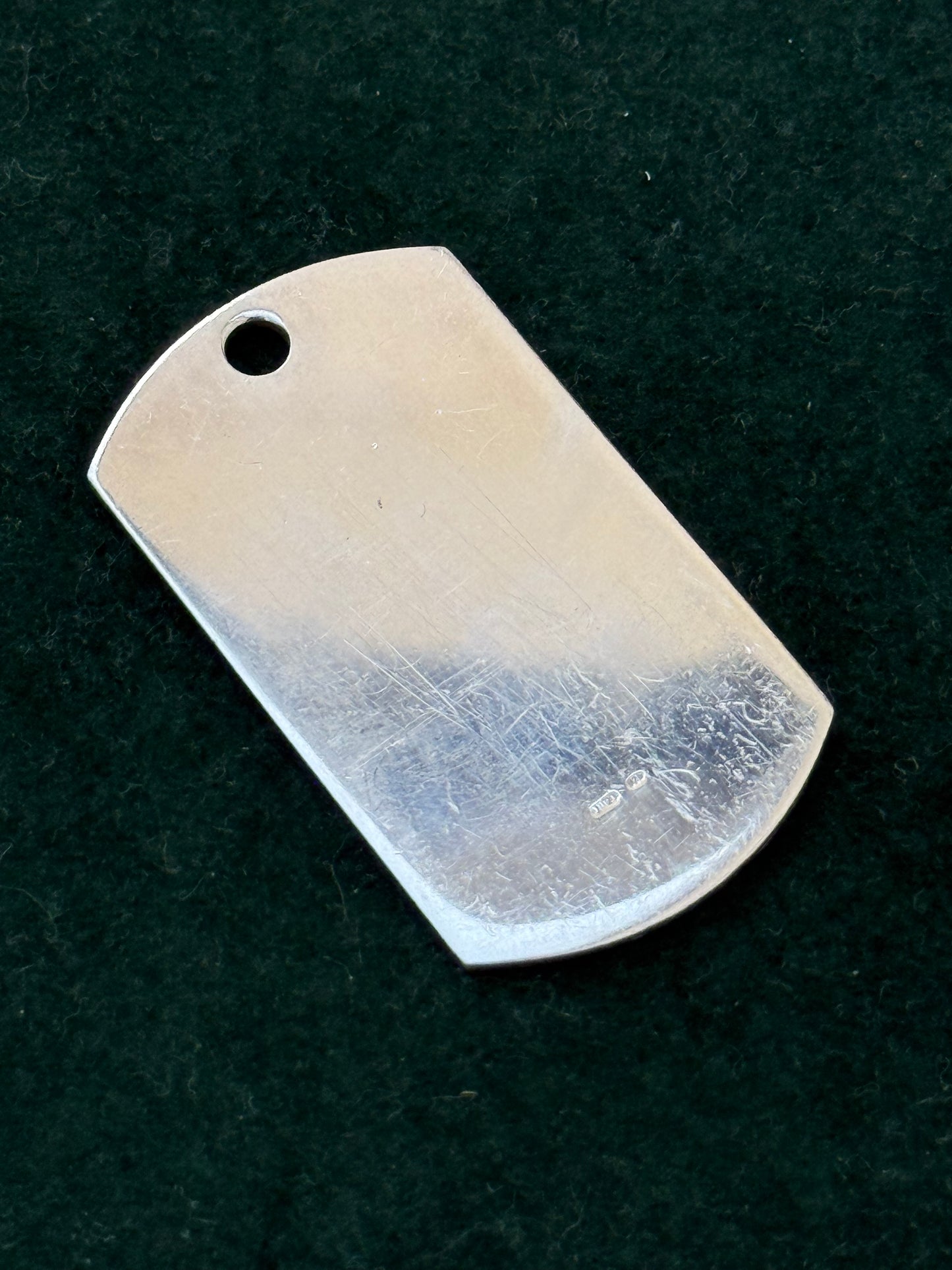 Gucci Sterling Silver Dog Tag Pendant – Made in Italy