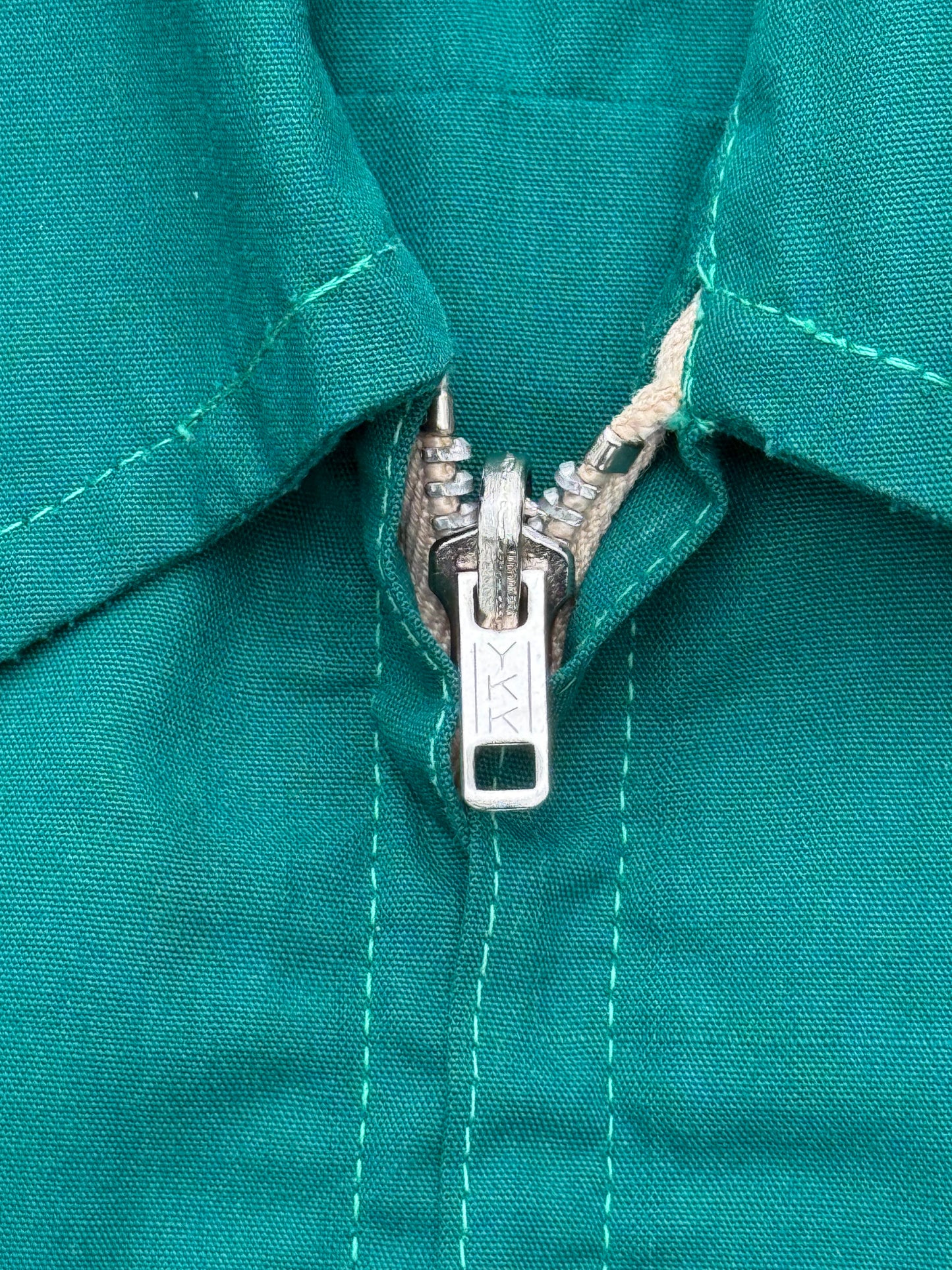 Vintage 60s 70s Philippine Souvenir Jacket – Teal Green Embroidered Map Baguio City Manila Tour Jacket