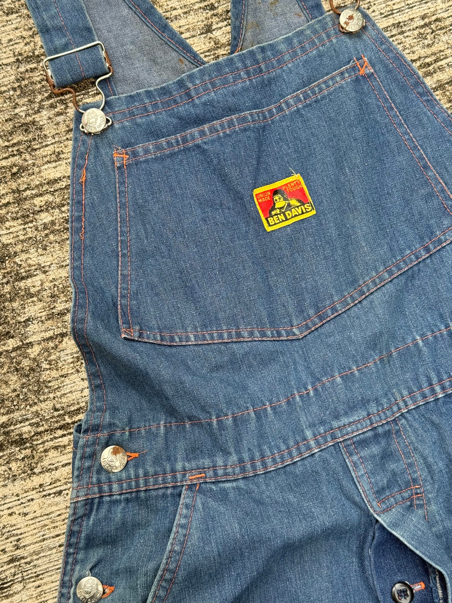 Vintage 1960s–Early 1970s Ben Davis Selvedge Denim Overalls