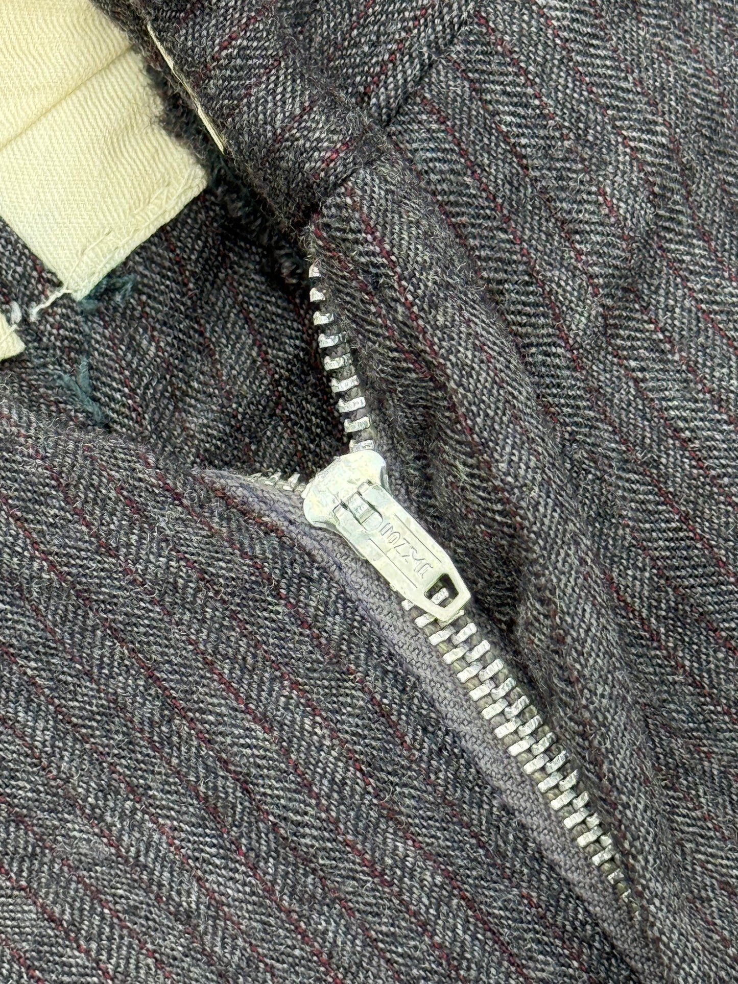 Rare 1940s–1950s Wool Stripe Work Pants Vintage Pinstripe Trousers