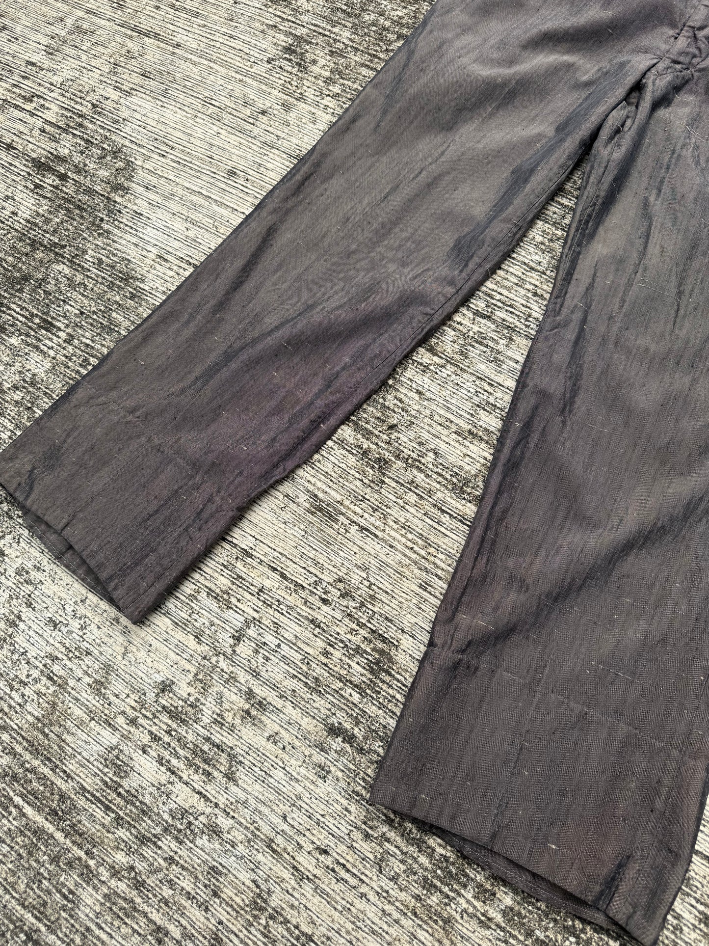 Vintage 1950s–60s Dark Brown Sharkskin Trousers