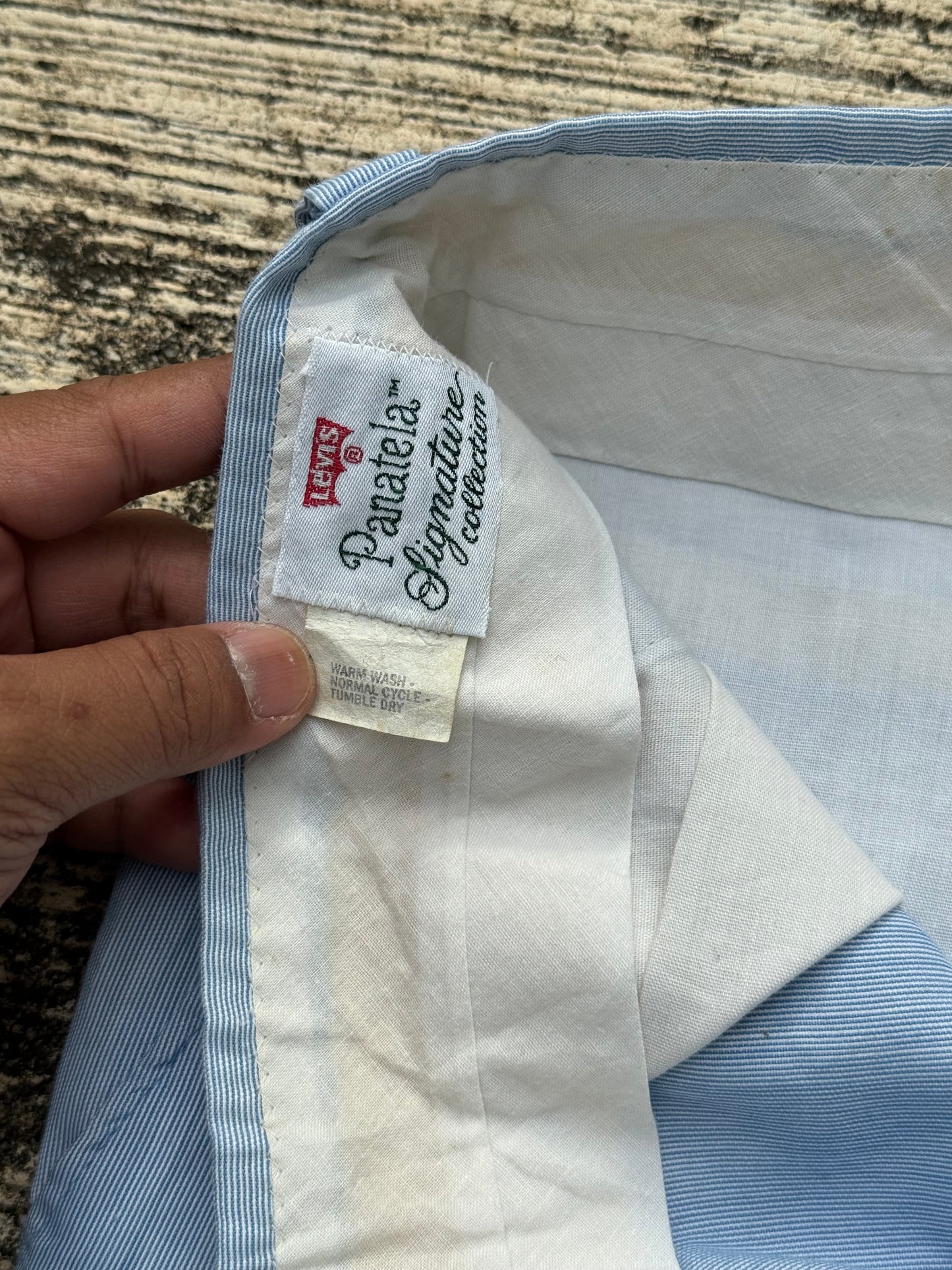 Vintage 1970s Levi’s Panatela Light Blue Pants Flared Leg Trousers