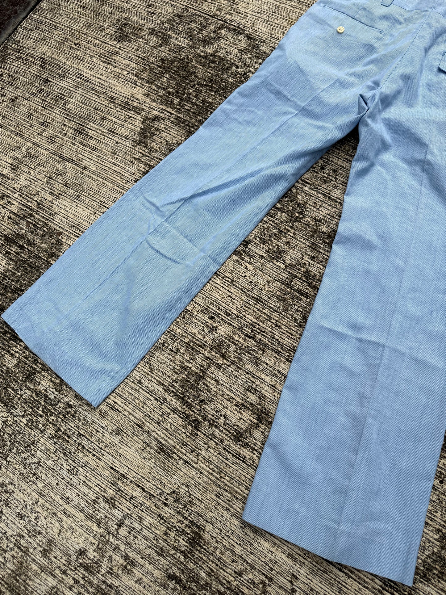 Vintage 1970s Levi’s Panatela Light Blue Pants Flared Leg Trousers